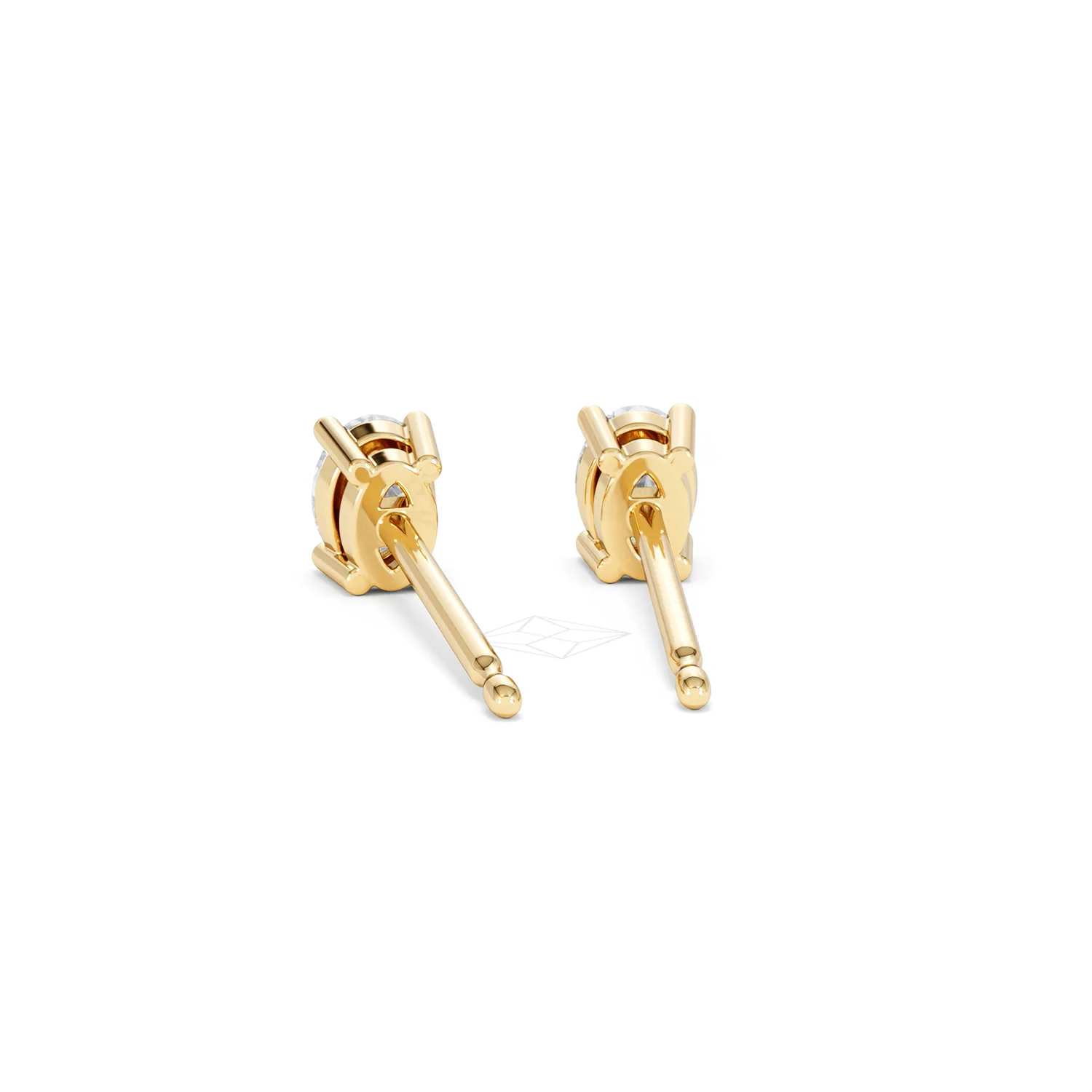 Naomi Oval Cut Lab Diamond Stud Earrings 0.50ct H/SI in 9K Gold - Image 53