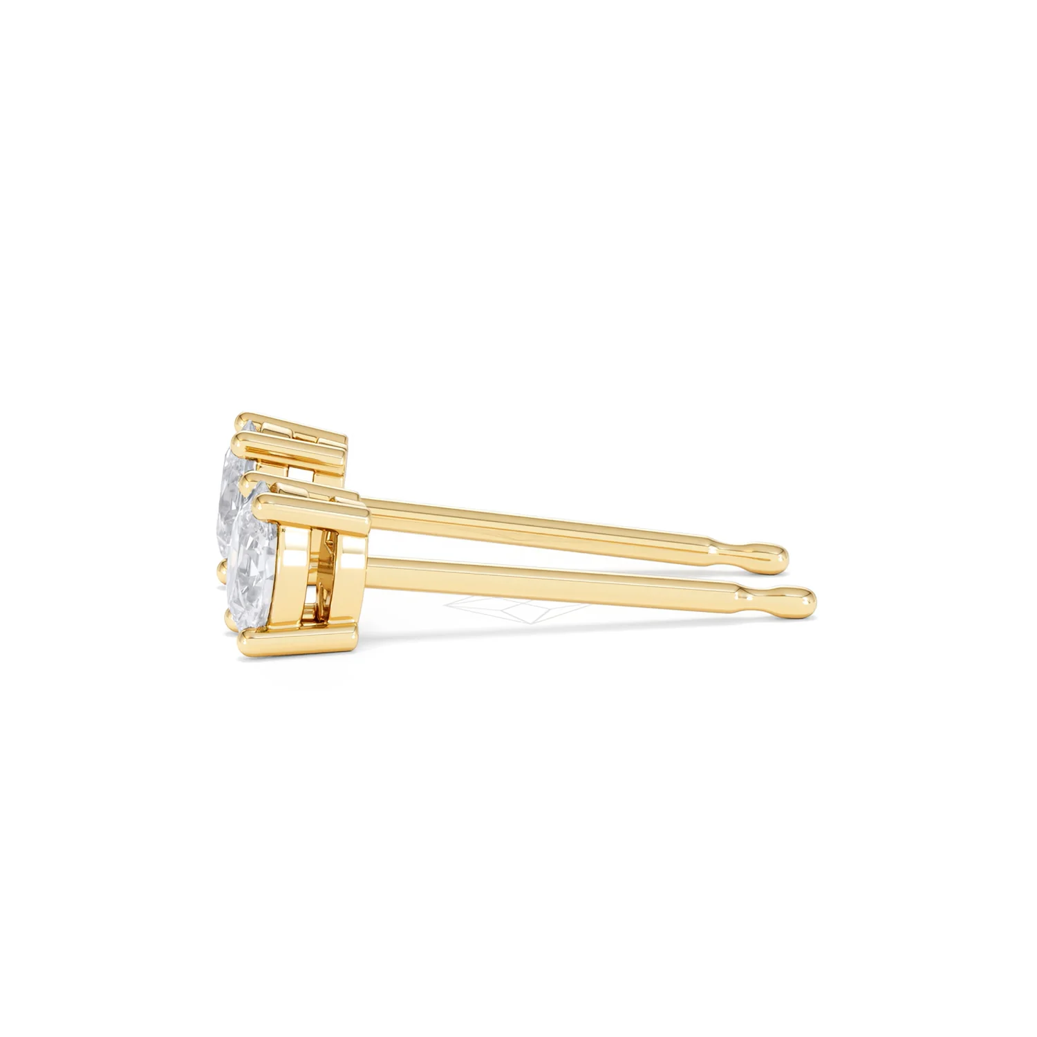 Naomi Oval Cut Lab Diamond Stud Earrings 0.50ct H/SI in 9K Gold - Image 72
