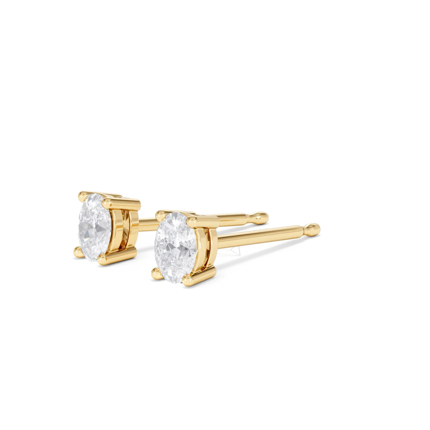 Naomi Oval Cut Lab Diamond Stud Earrings 0.50ct H/SI in 9K Gold - Image 81