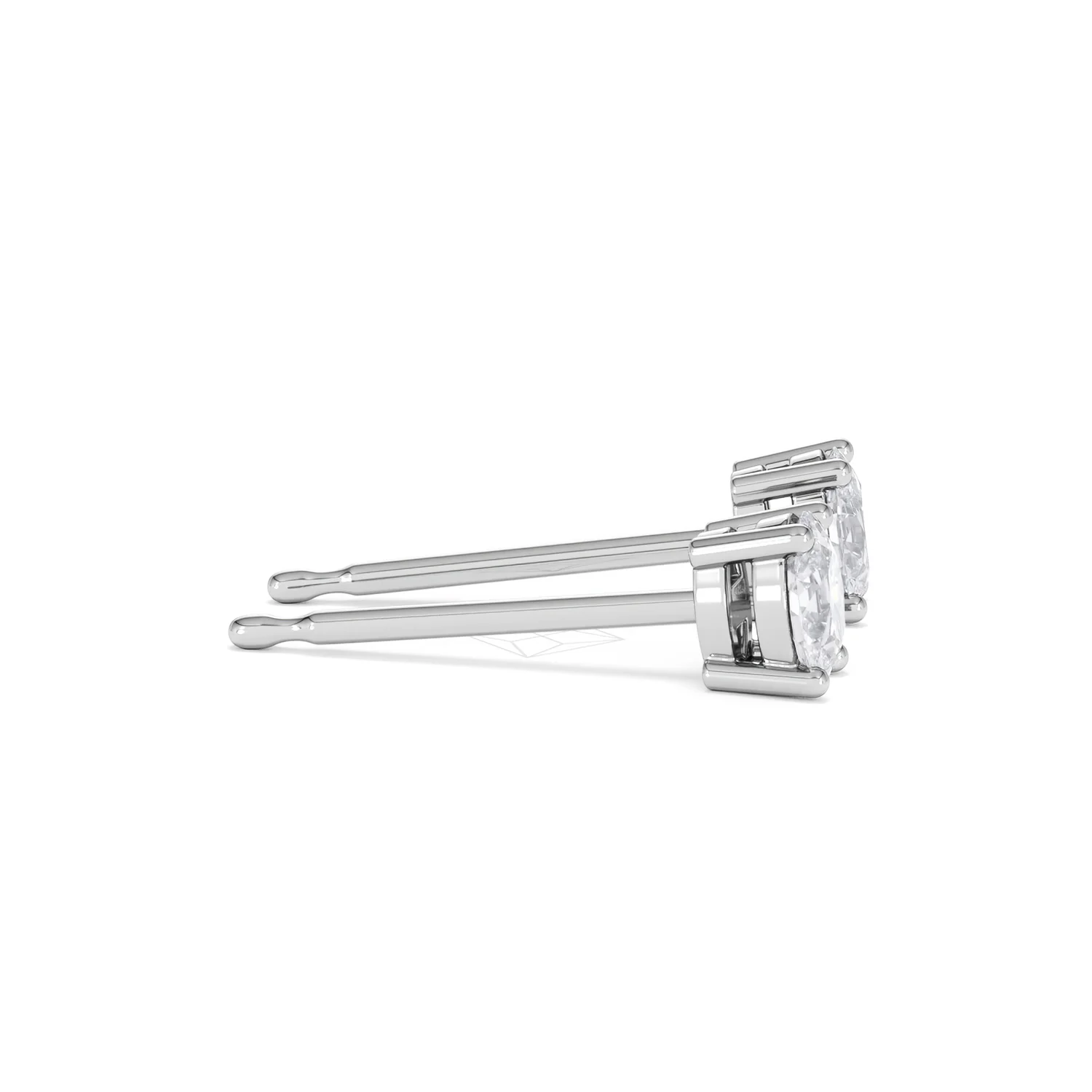 Naomi Oval Cut Lab Diamond Stud Earrings 0.50ct H/SI in 9K White Gold - Image 28