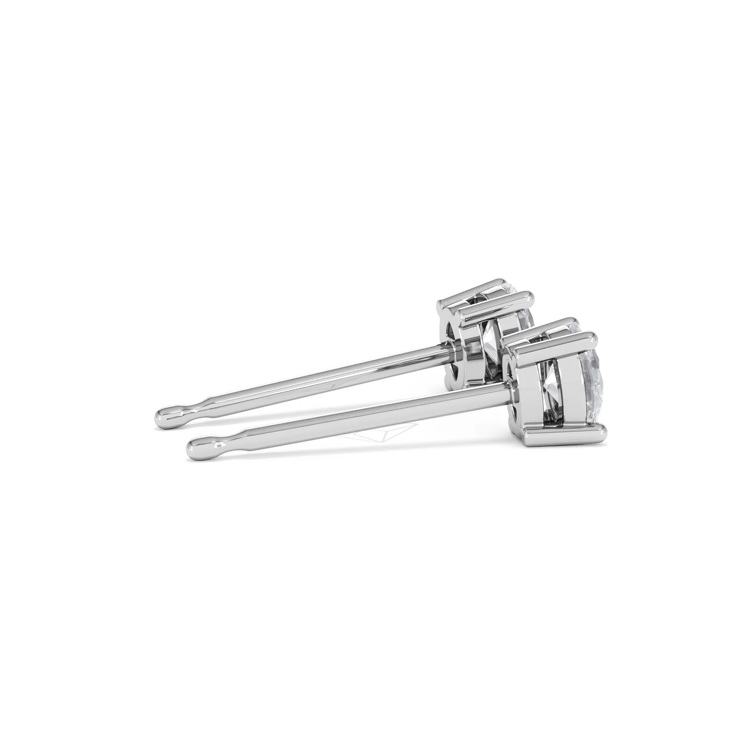 Naomi Oval Cut Lab Diamond Stud Earrings 0.50ct H/SI in 9K White Gold - Image 34