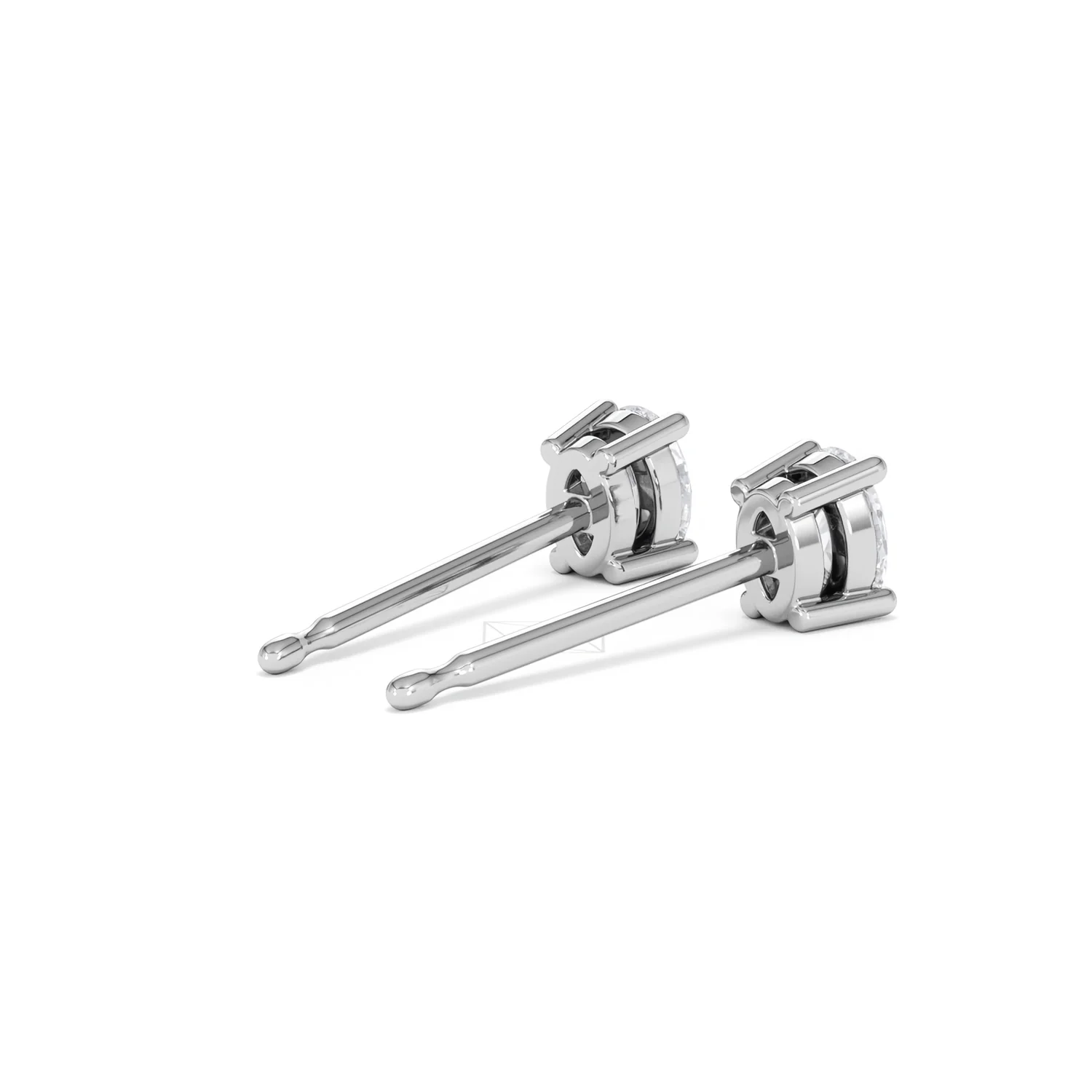 Naomi Oval Cut Lab Diamond Stud Earrings 0.50ct H/SI in 9K White Gold - Image 40