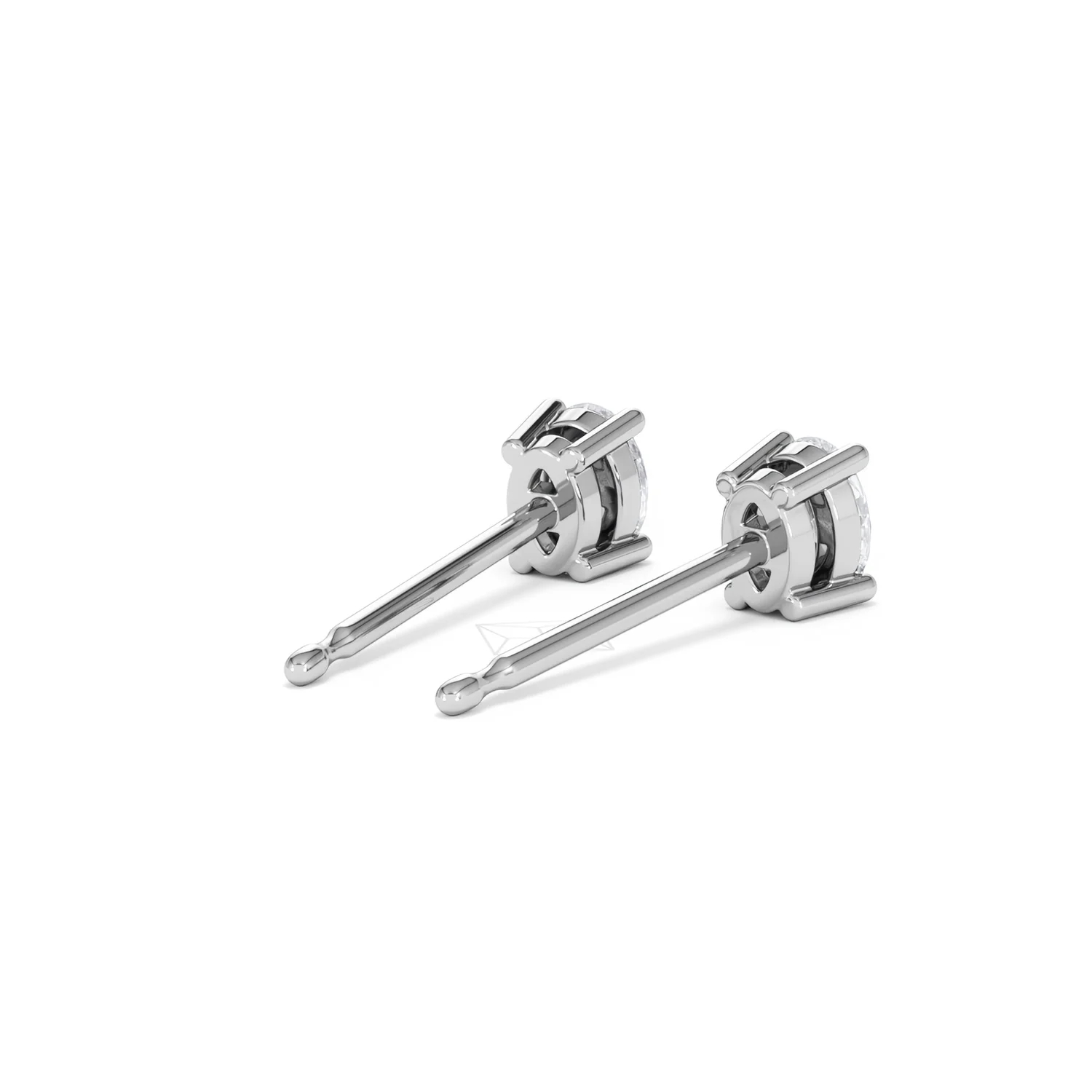 Naomi Oval Cut Lab Diamond Stud Earrings 0.50ct H/SI in 9K White Gold - Image 42