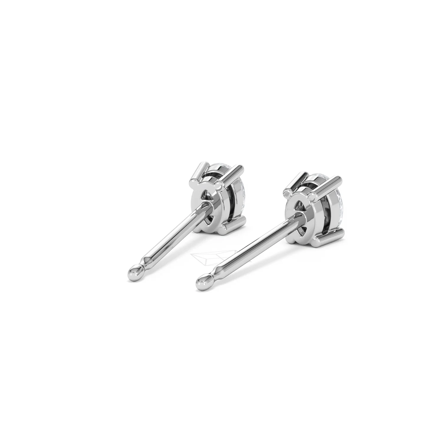 Naomi Oval Cut Lab Diamond Stud Earrings 0.50ct H/SI in 9K White Gold - Image 44