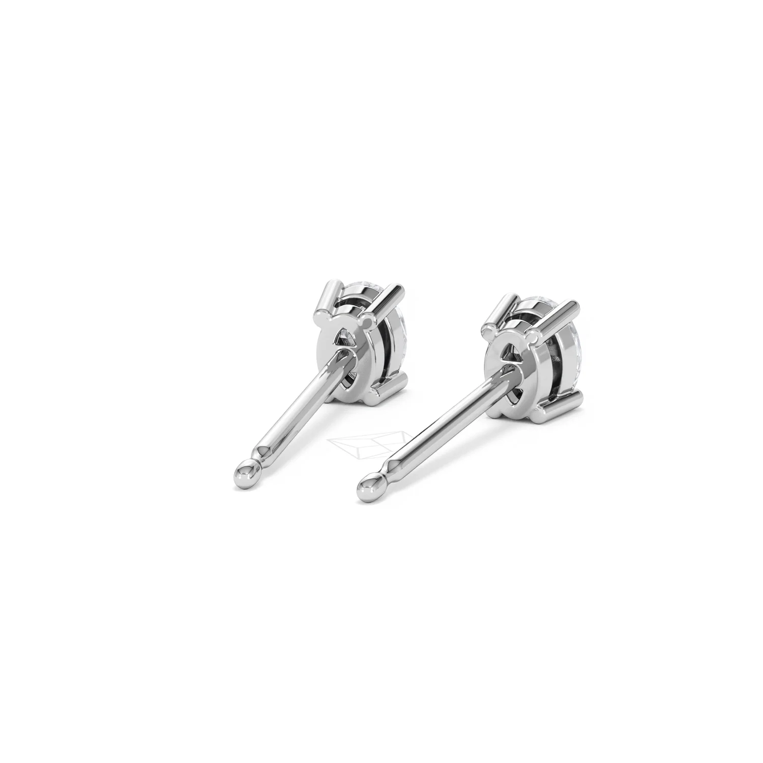 Naomi Oval Cut Lab Diamond Stud Earrings 0.50ct H/SI in 9K White Gold - Image 45