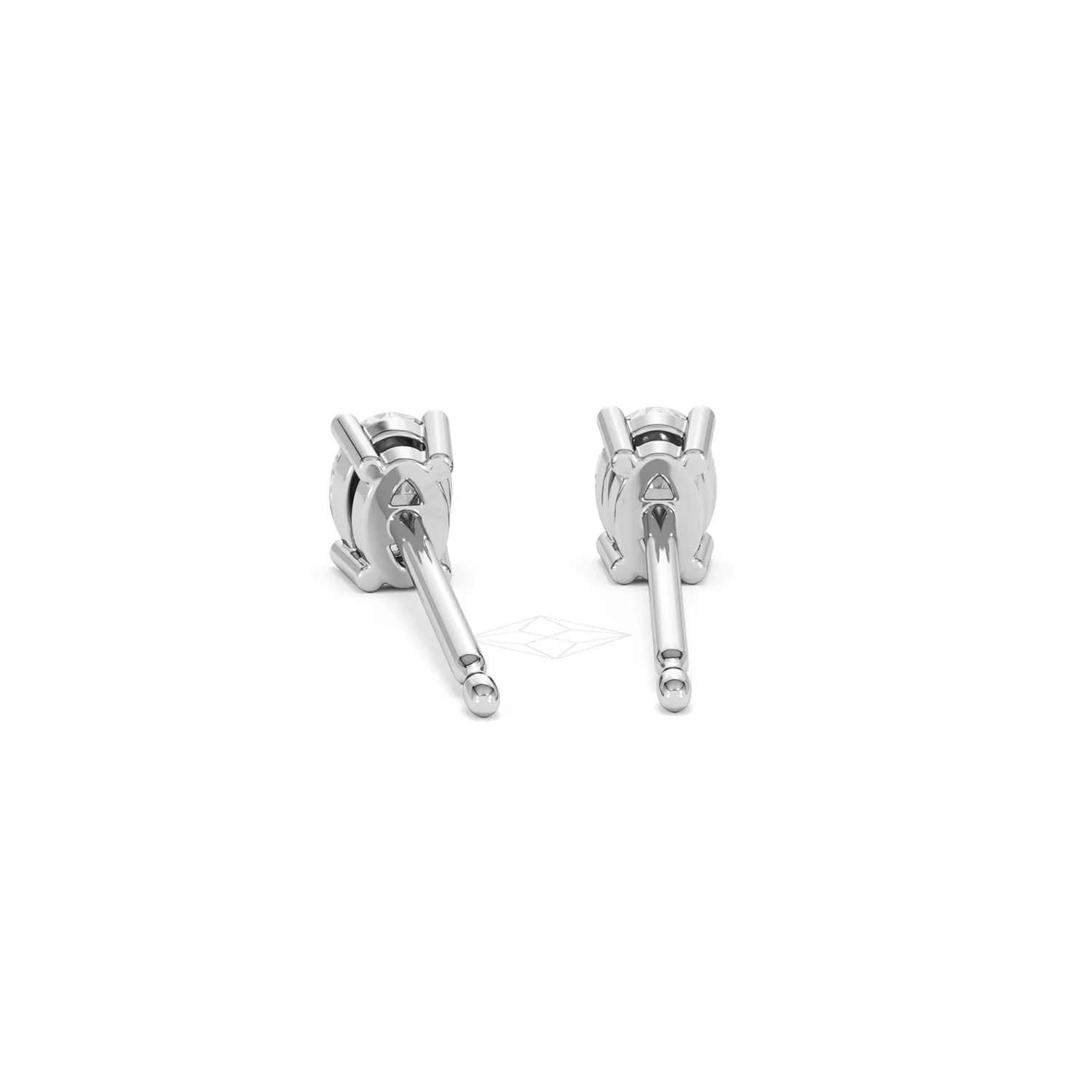 Naomi Oval Cut Lab Diamond Stud Earrings 0.50ct H/SI in 9K White Gold - Image 51