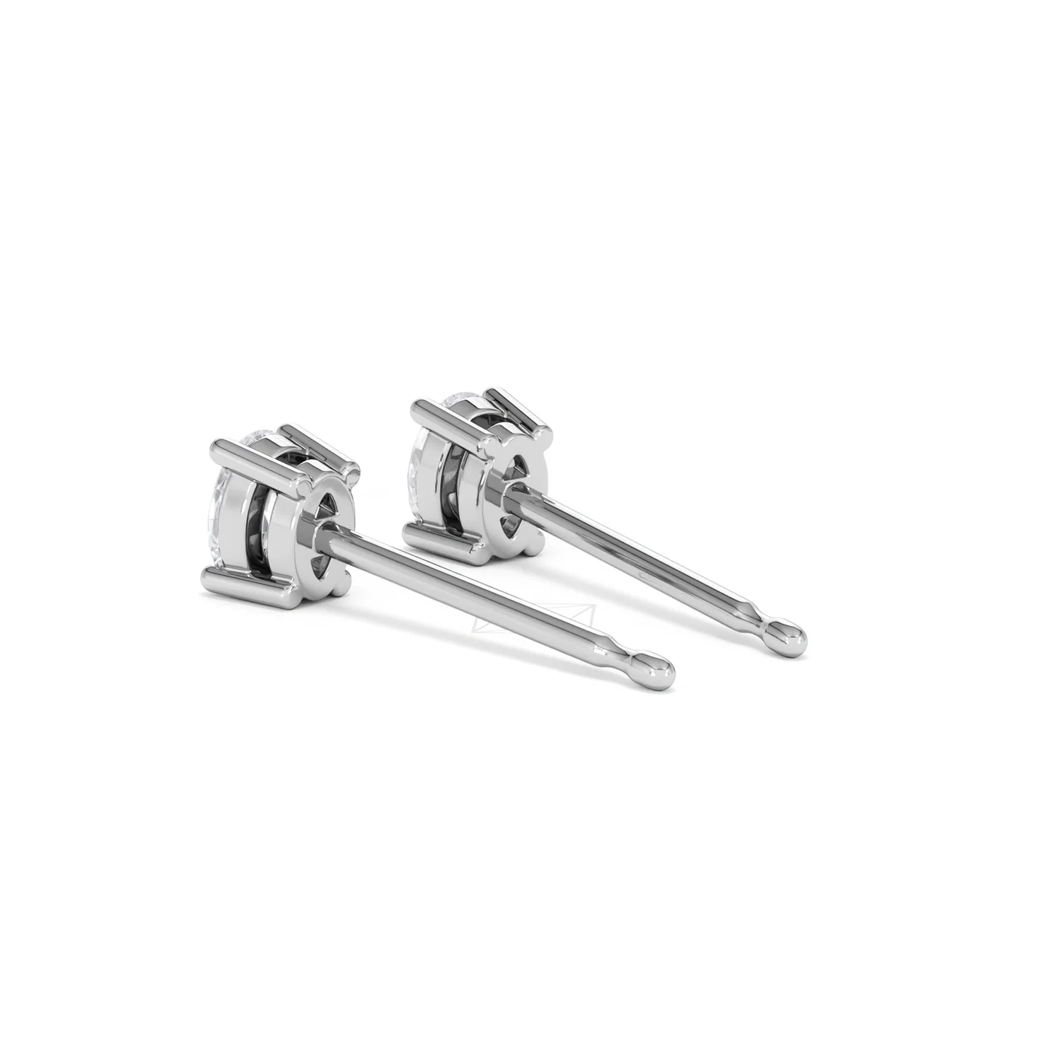 Naomi Oval Cut Lab Diamond Stud Earrings 0.50ct H/SI in 9K White Gold - Image 59