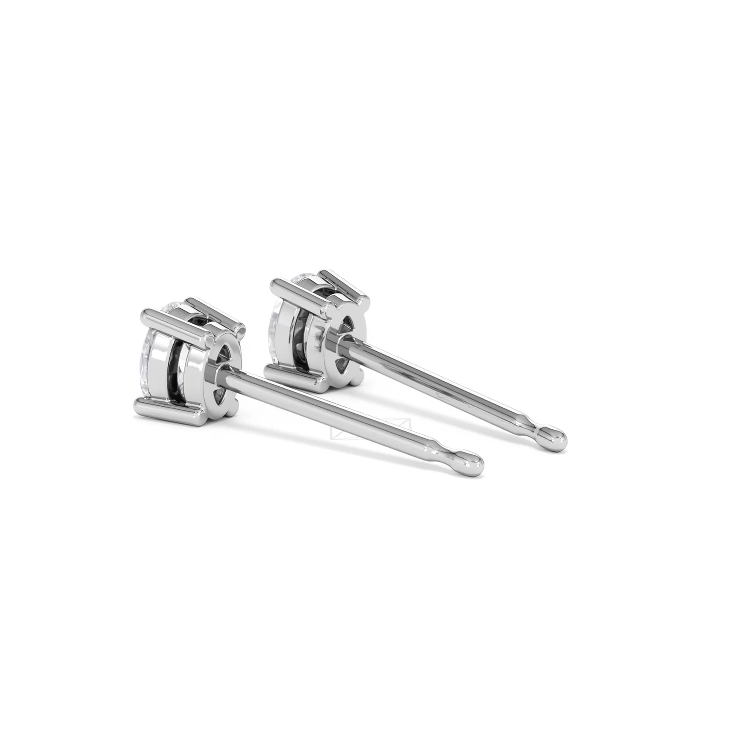 Naomi Oval Cut Lab Diamond Stud Earrings 0.50ct H/SI in 9K White Gold - Image 60