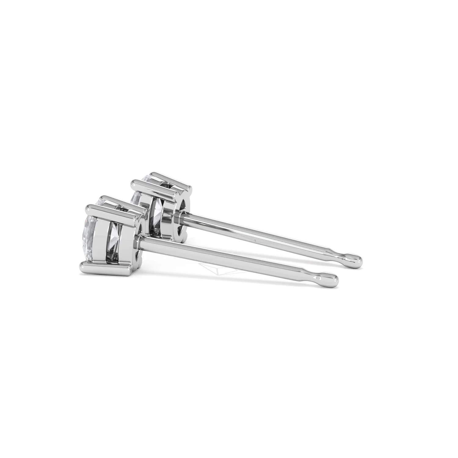 Naomi Oval Cut Lab Diamond Stud Earrings 0.50ct H/SI in 9K White Gold - Image 65
