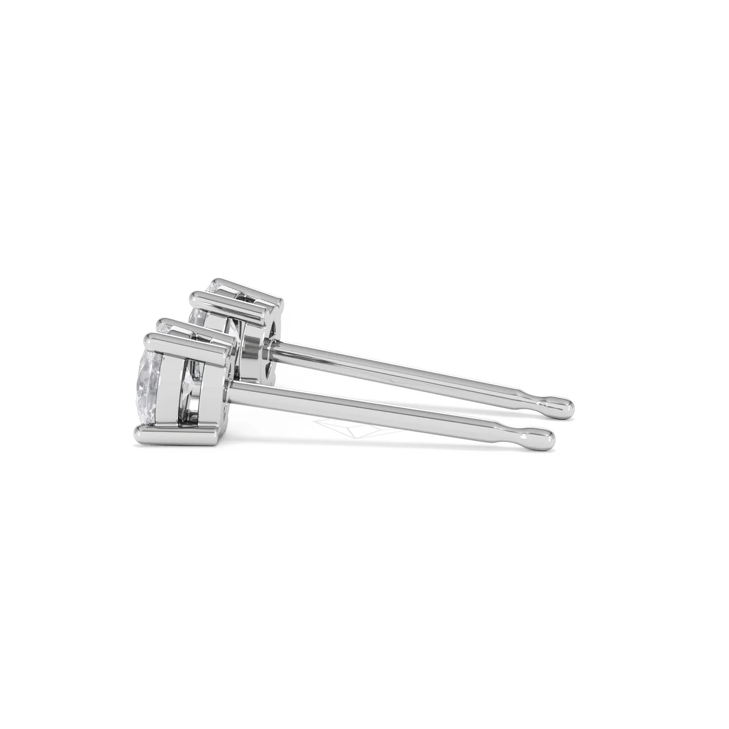Naomi Oval Cut Lab Diamond Stud Earrings 0.50ct H/SI in 9K White Gold - Image 67