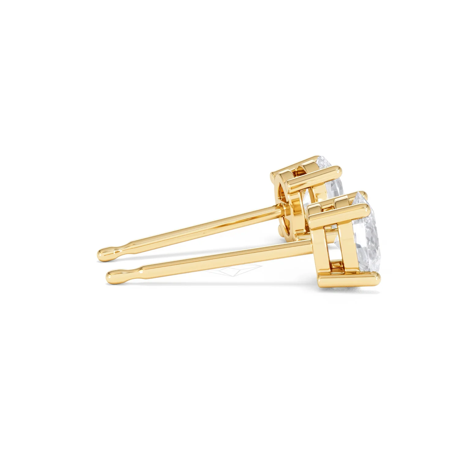 Naomi Oval Cut Lab Diamond Stud Earrings 1.00ct H/SI in 9K Gold - Image 32
