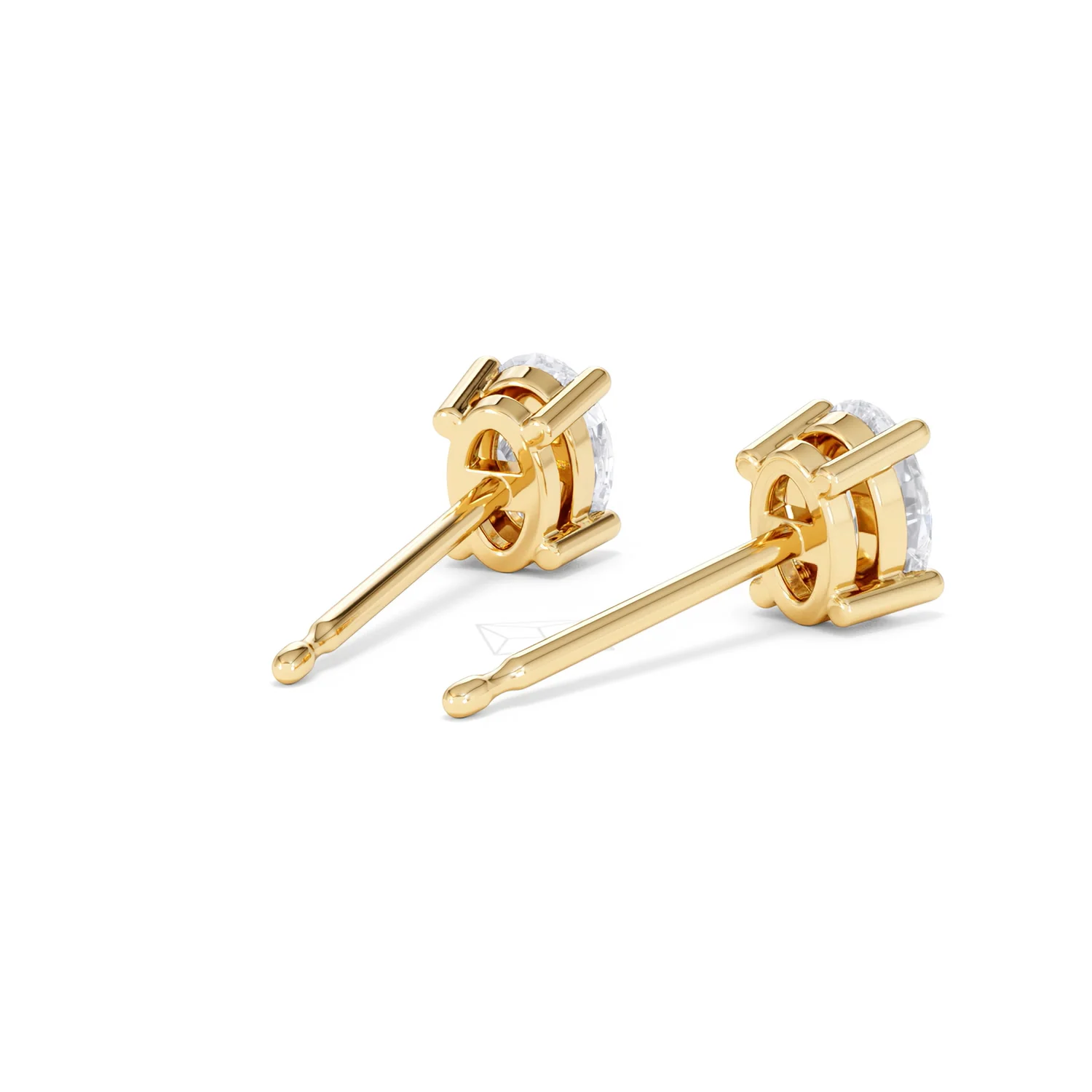 Naomi Oval Cut Lab Diamond Stud Earrings 1.00ct H/SI in 9K Gold - Image 42