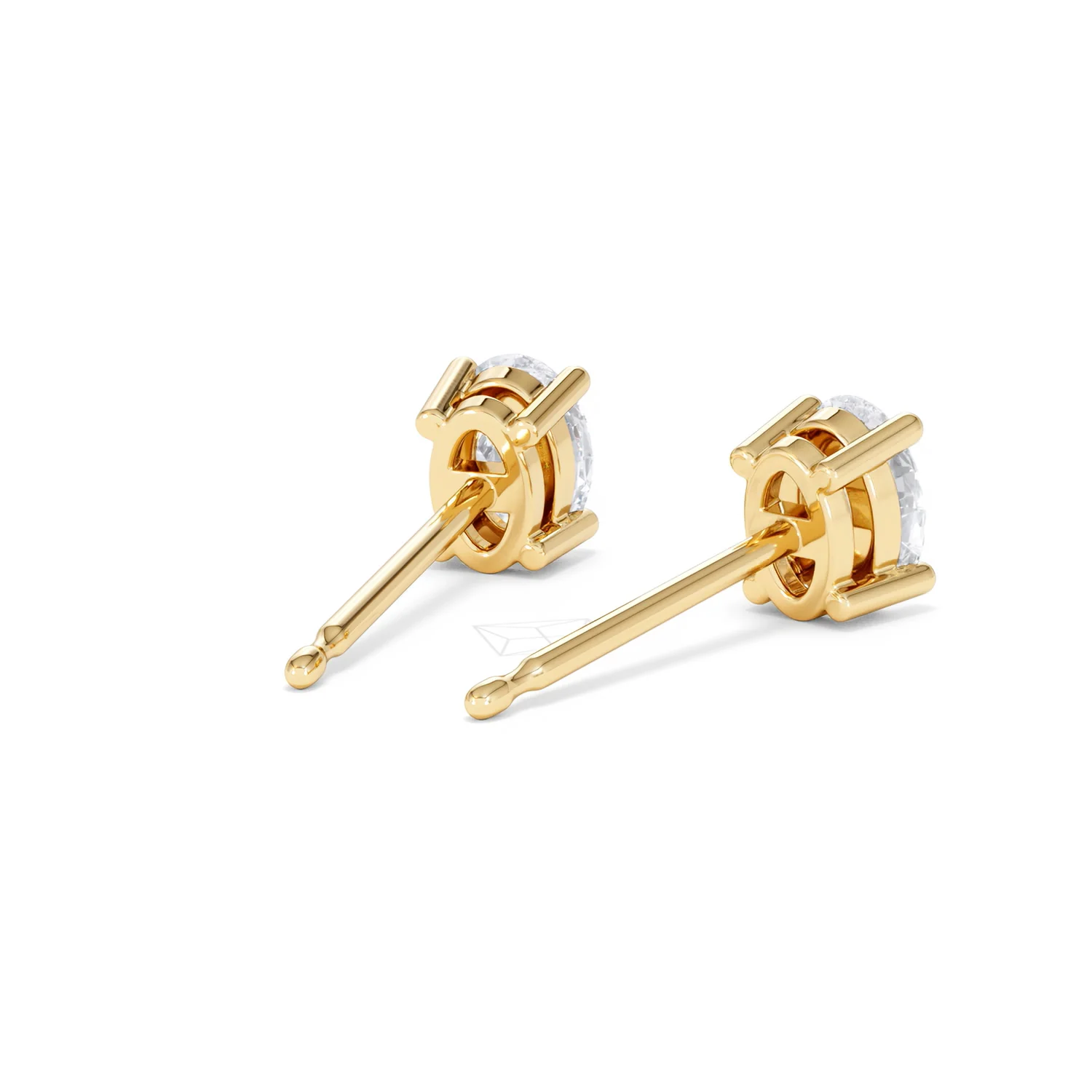 Naomi Oval Cut Lab Diamond Stud Earrings 1.00ct H/SI in 9K Gold - Image 43