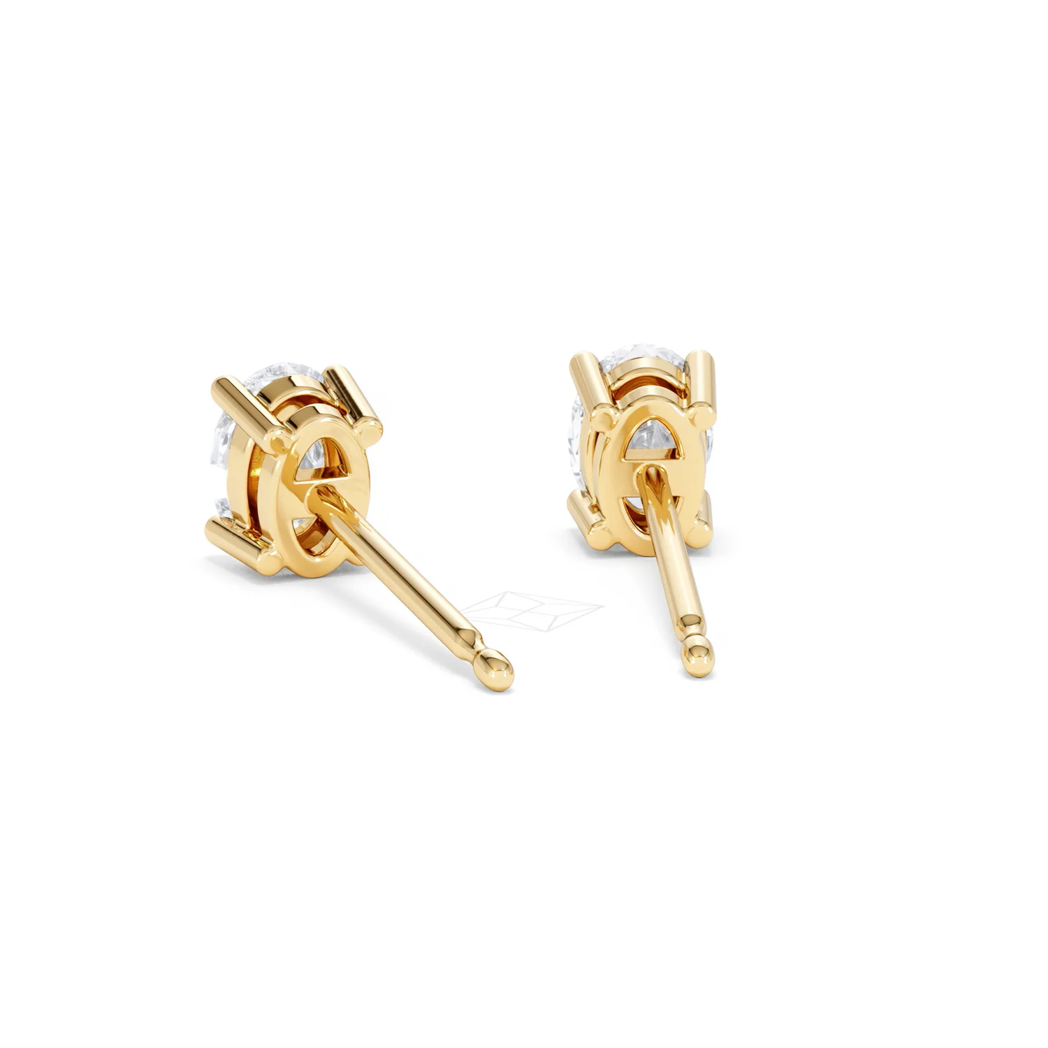 Naomi Oval Cut Lab Diamond Stud Earrings 1.00ct H/SI in 9K Gold - Image 53