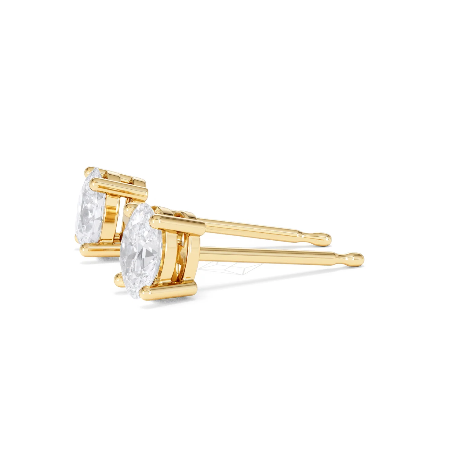 Naomi Oval Cut Lab Diamond Stud Earrings 1.00ct H/SI in 9K Gold - Image 74