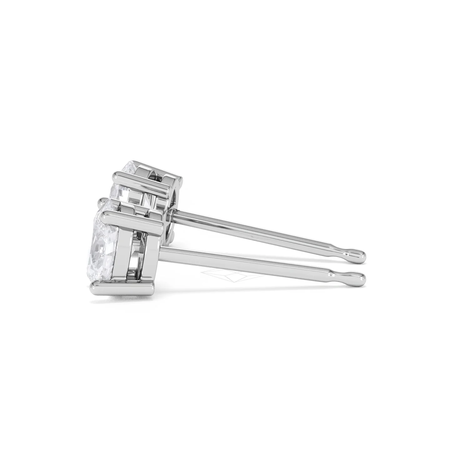 Naomi Oval Cut Lab Diamond Stud Earrings 1.00ct H/SI in 9K White Gold - Image 69