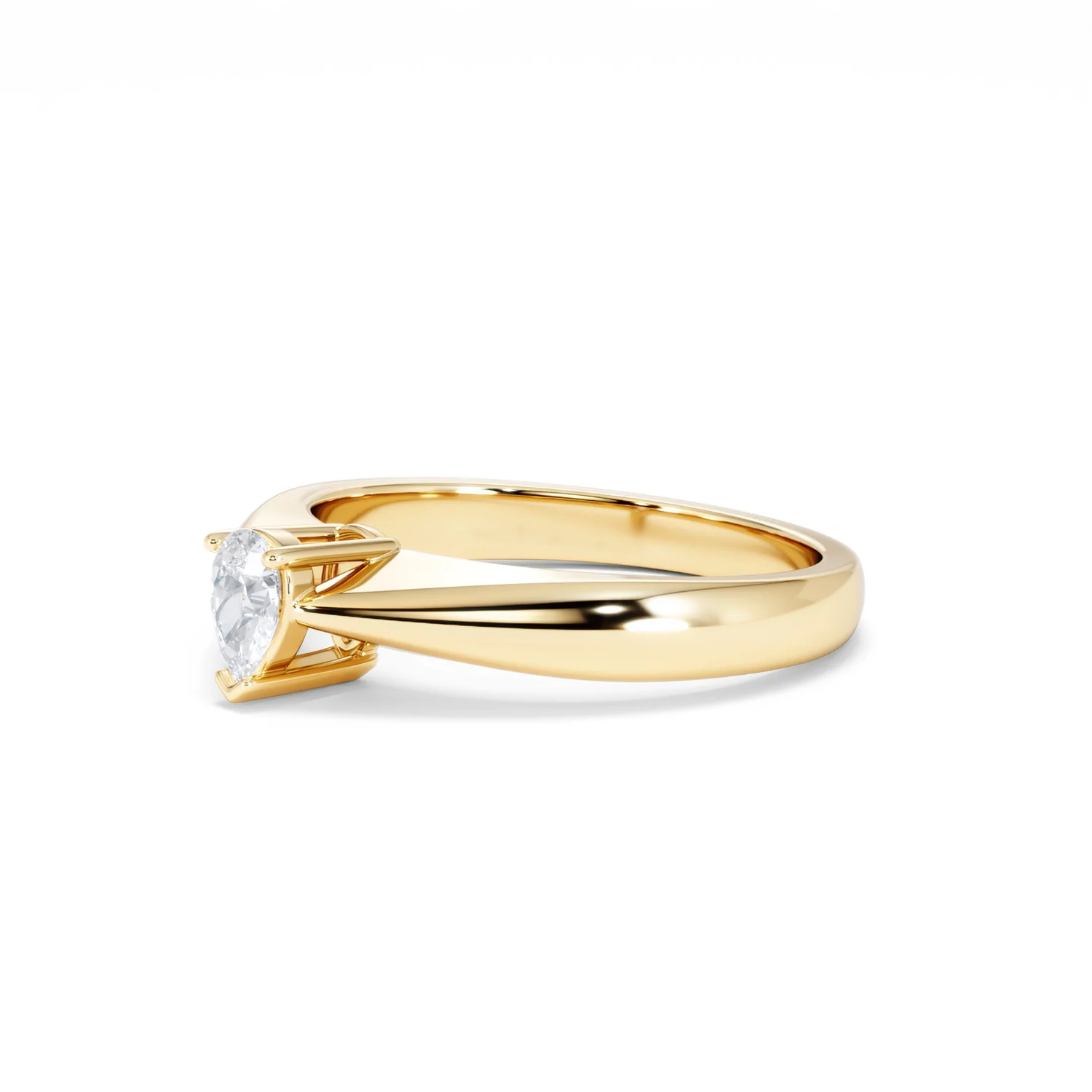 Naomi Pear Cut Lab Diamond Engagement Ring 0.33ct H/SI in 18k Gold Vermeil - Image 79