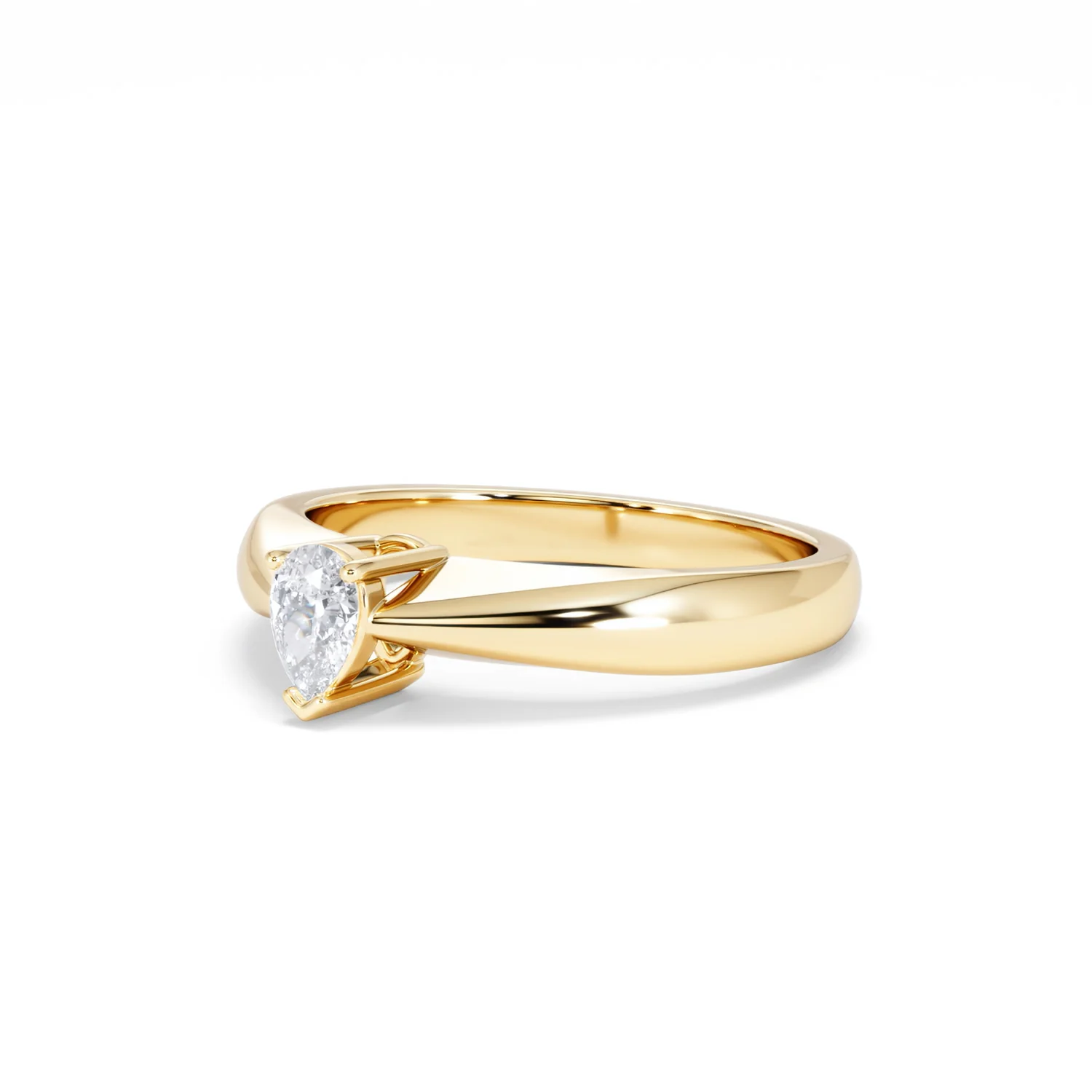 Naomi Pear Cut Lab Diamond Engagement Ring 0.33ct H/SI in 18k Gold Vermeil - Image 82