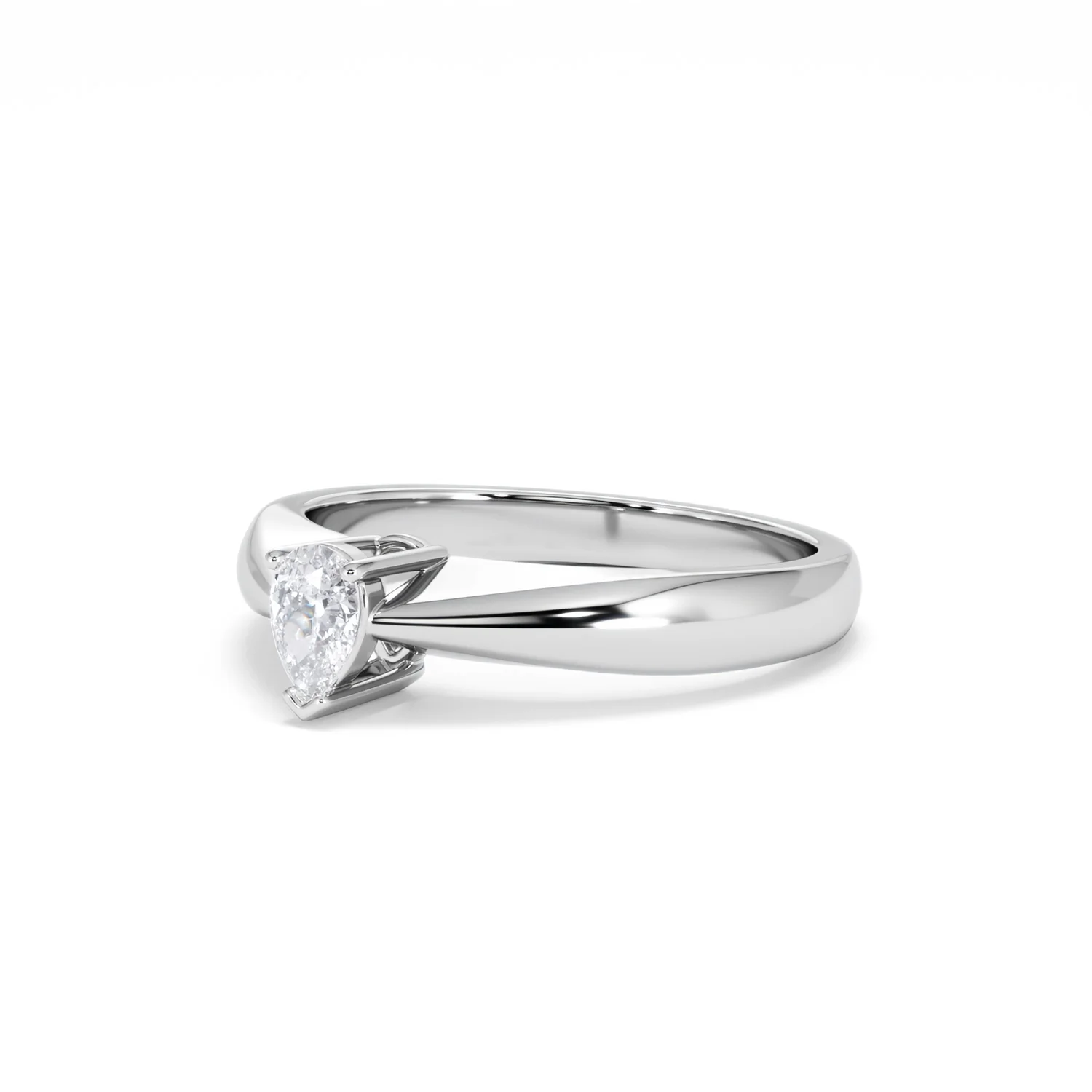Naomi Pear Cut Lab Diamond Engagement Ring 0.33ct H/SI in 925 Silver - Image 82