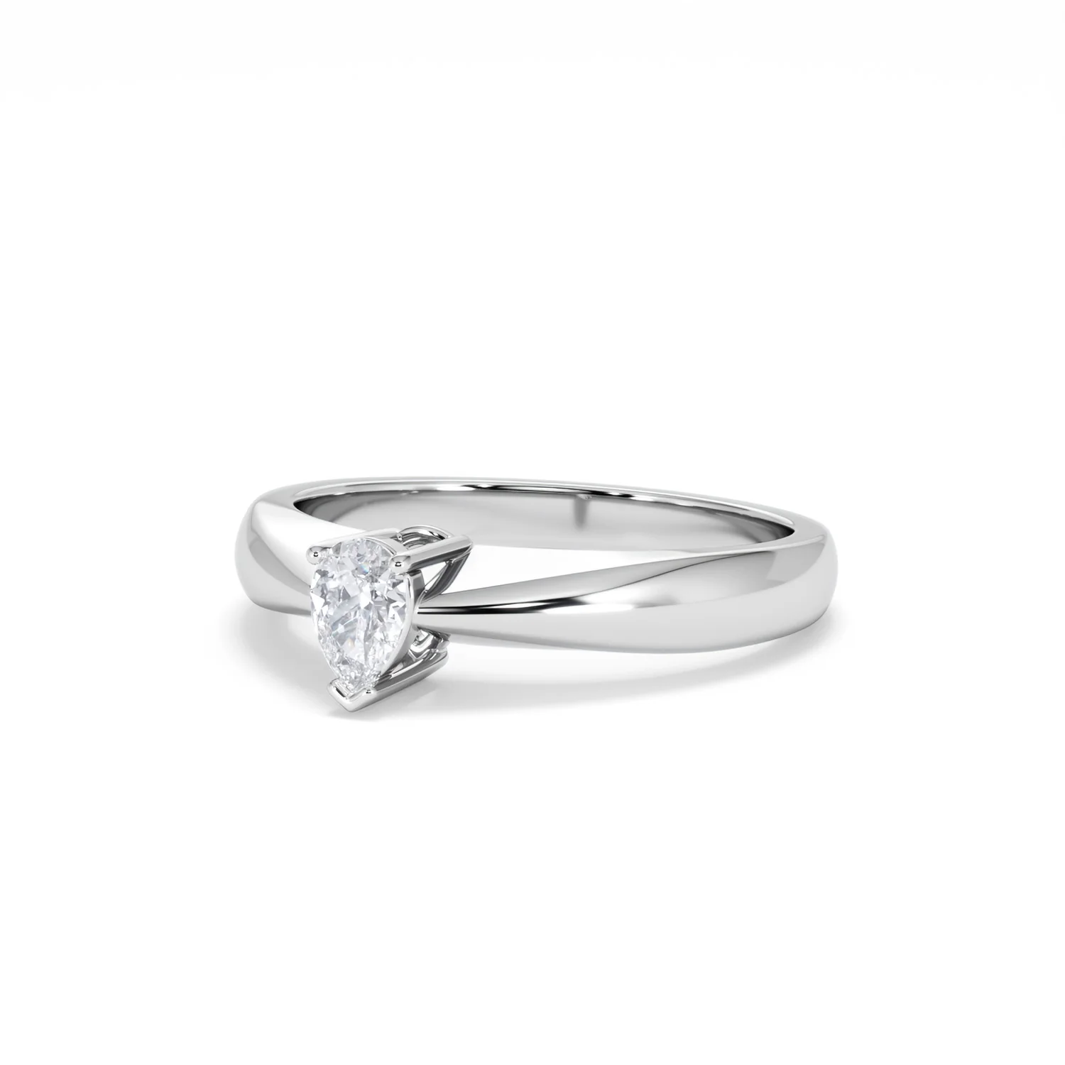 Naomi Pear Cut Lab Diamond Engagement Ring 0.33ct H/SI in 925 Silver - Image 84