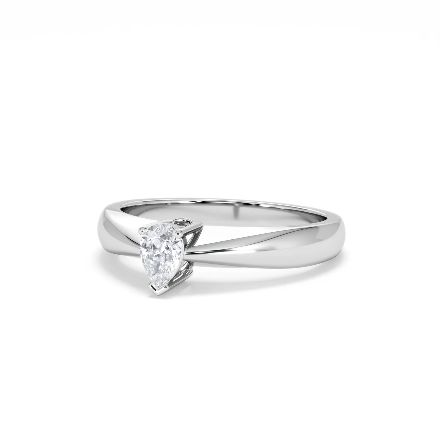 Naomi Pear Cut Lab Diamond Engagement Ring 0.33ct H/SI in 925 Silver - Image 85