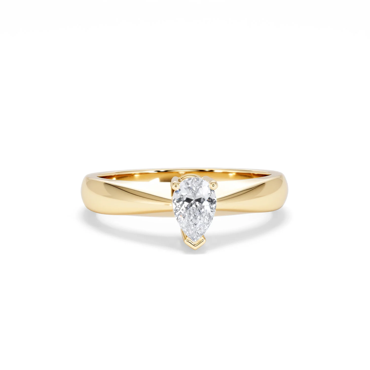 Naomi Pear Cut Lab Diamond Engagement Ring 0.50ct H/SI in 18k Gold Vermeil - Image 11