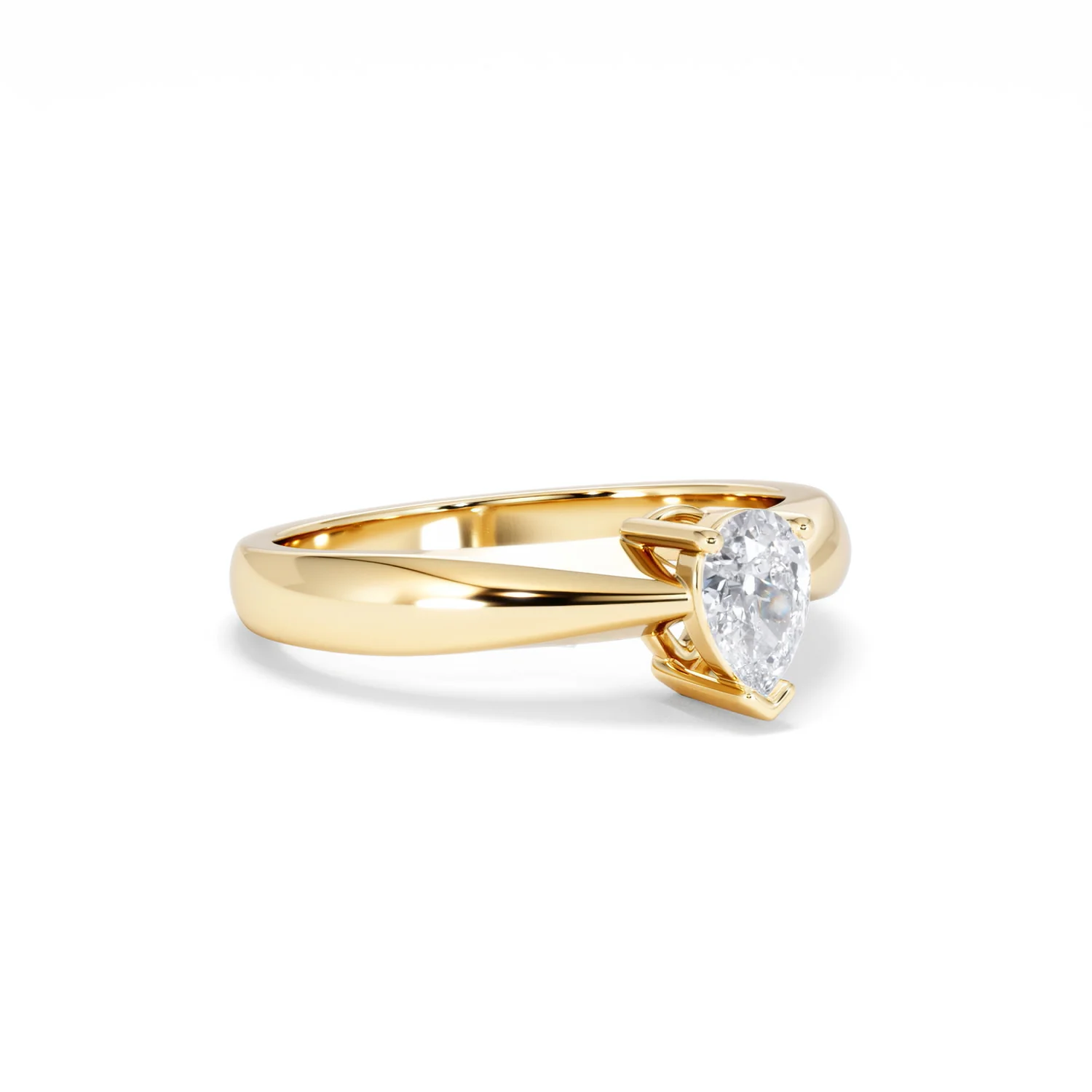 Naomi Pear Cut Lab Diamond Engagement Ring 0.50ct H/SI in 18k Gold Vermeil - Image 17