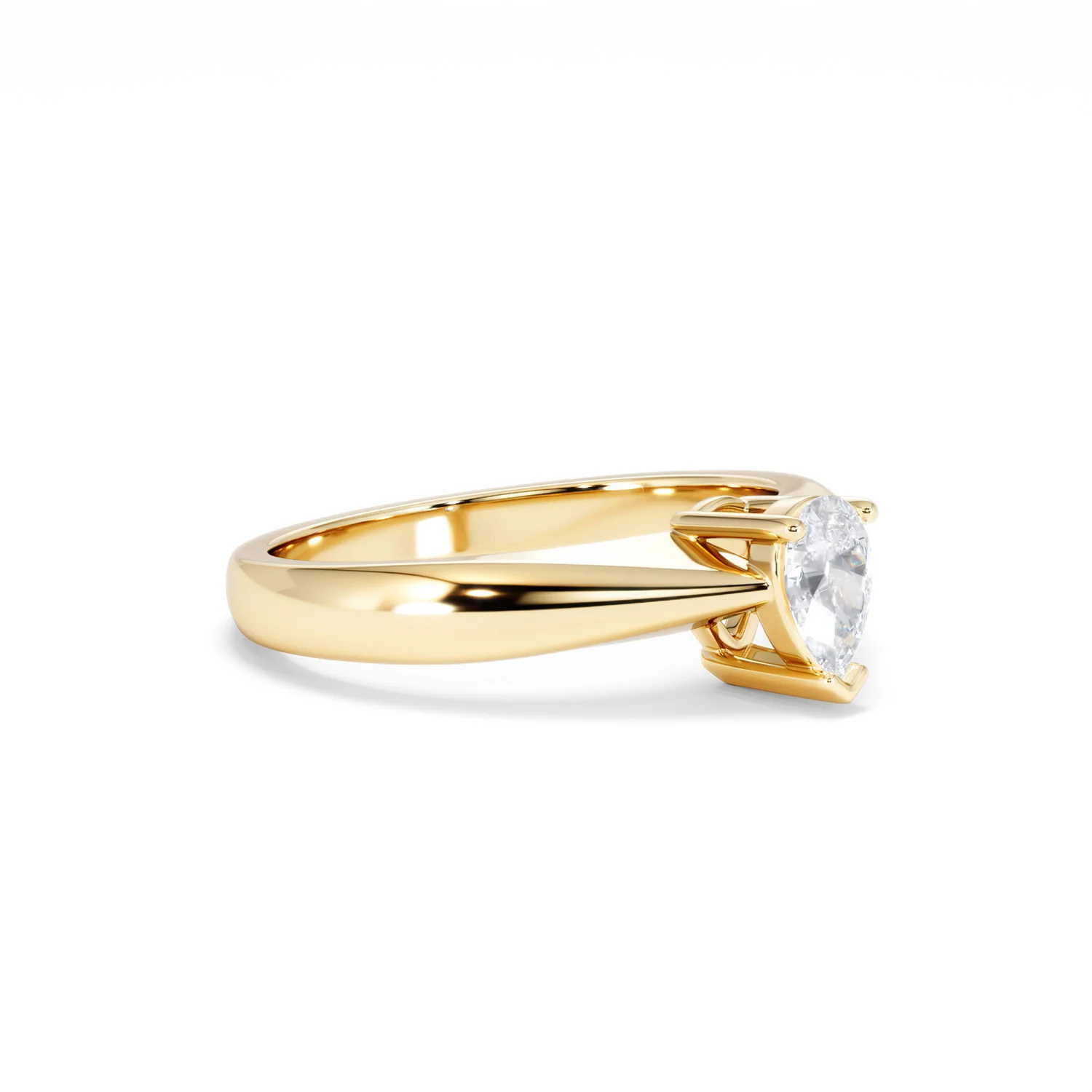 Naomi Pear Cut Lab Diamond Engagement Ring 0.50ct H/SI in 18k Gold Vermeil - Image 20