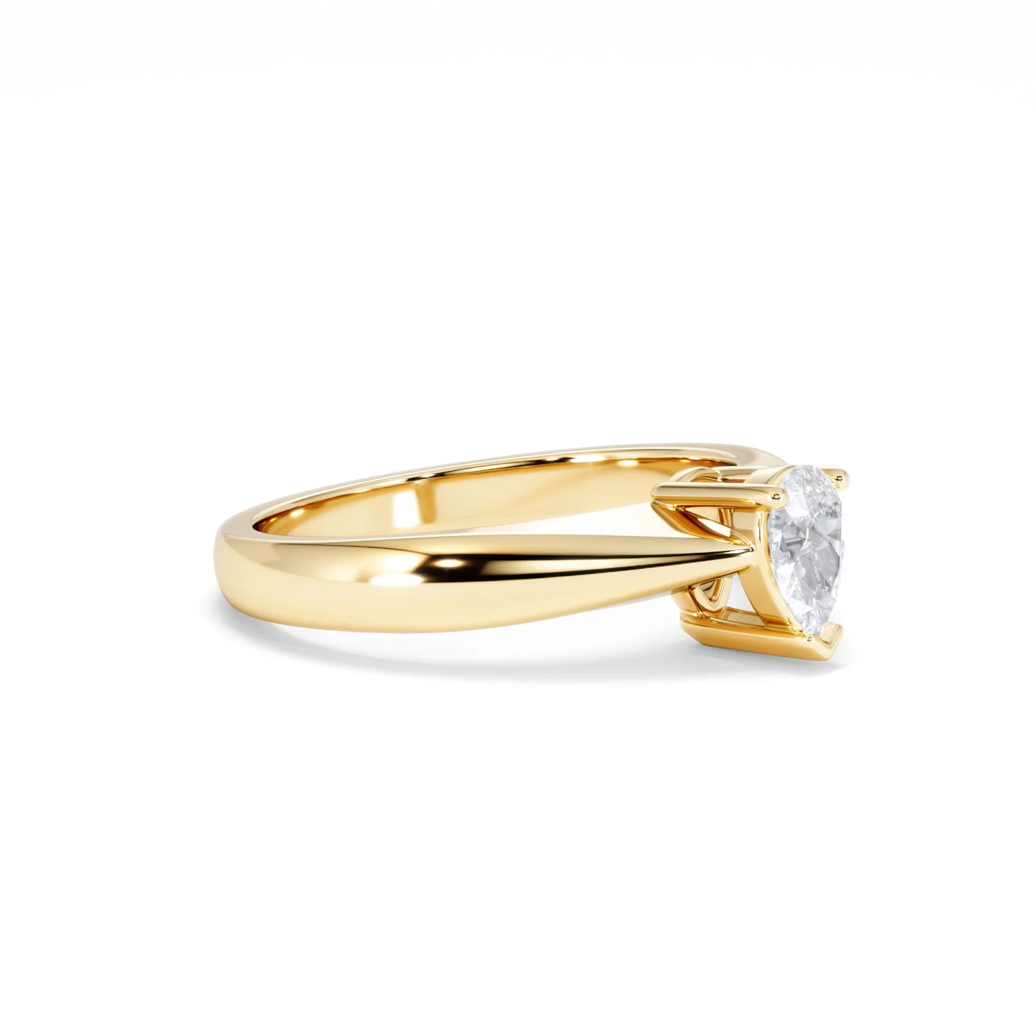 Naomi Pear Cut Lab Diamond Engagement Ring 0.50ct H/SI in 18k Gold Vermeil - Image 21