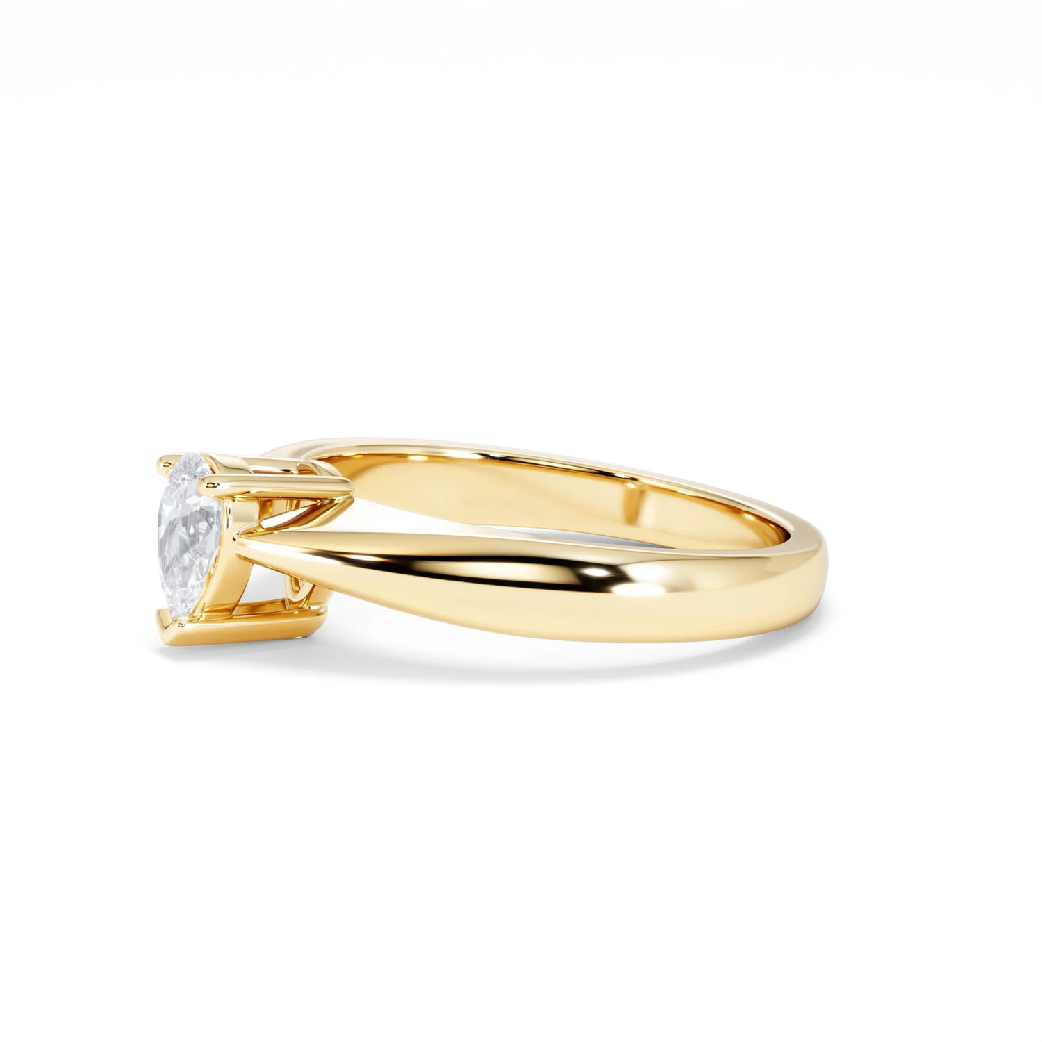 Naomi Pear Cut Lab Diamond Engagement Ring 0.50ct H/SI in 18k Gold Vermeil - Image 76