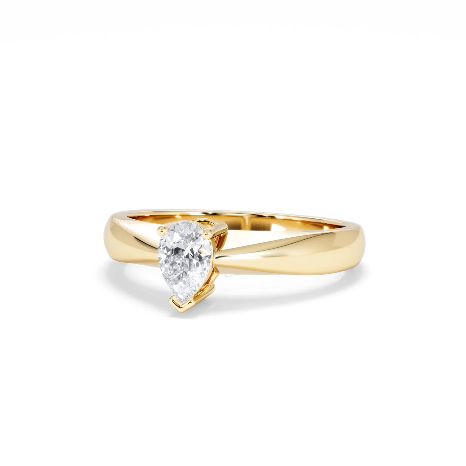Naomi Pear Cut Lab Diamond Engagement Ring 0.50ct H/SI in 18k Gold Vermeil - Image 86