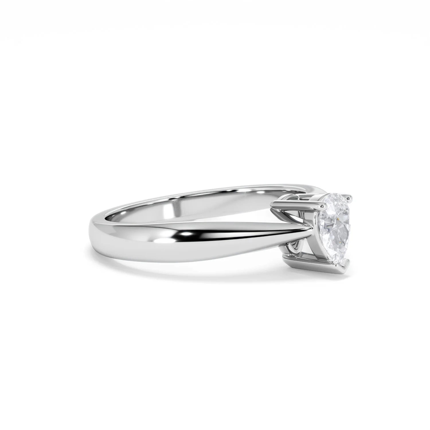 Naomi Pear Cut Lab Diamond Engagement Ring 0.50ct H/SI in 925 Silver - Image 21