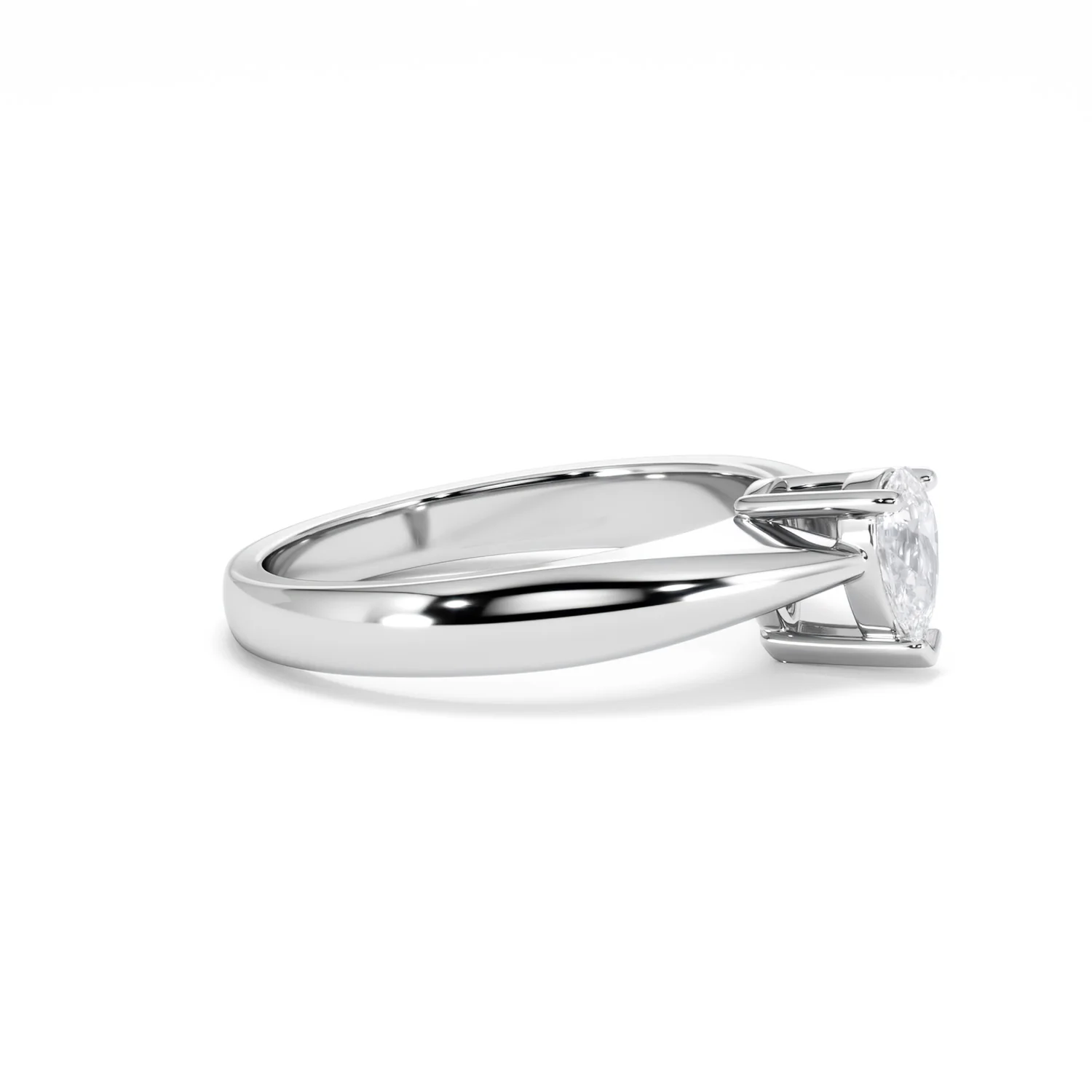 Naomi Pear Cut Lab Diamond Engagement Ring 0.50ct H/SI in 925 Silver - Image 25