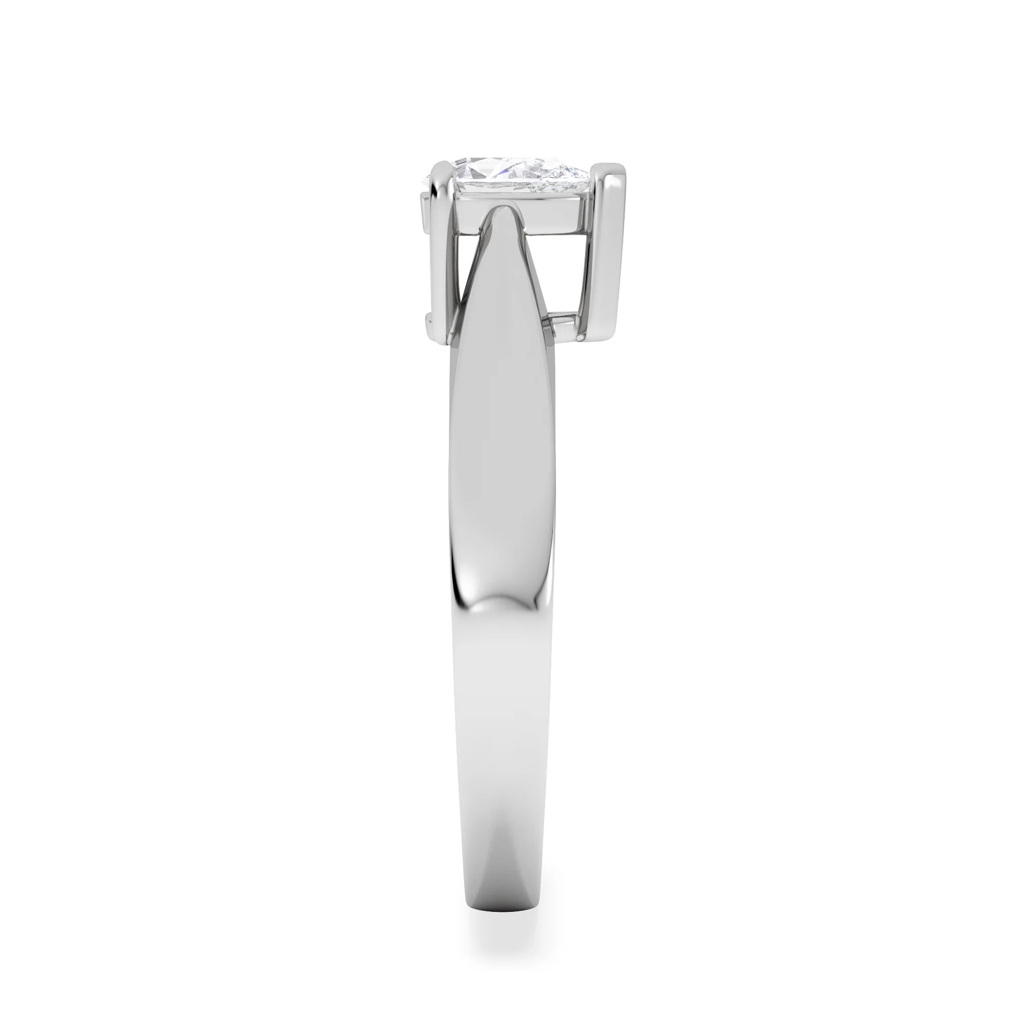 Naomi Pear Cut Lab Diamond Engagement Ring 0.50ct H/SI in 925 Silver - Image 5