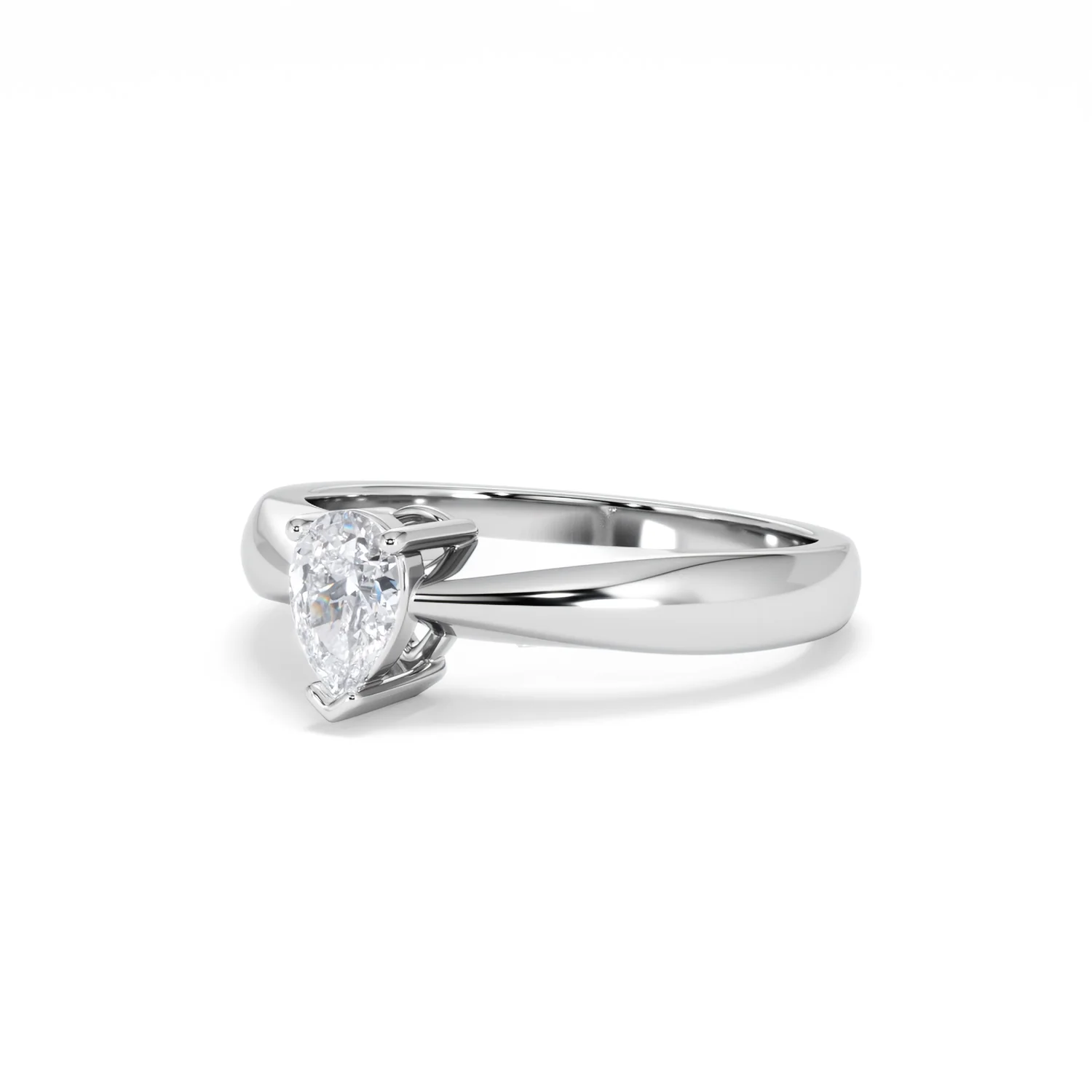 Naomi Pear Cut Lab Diamond Engagement Ring 0.50ct H/SI in 925 Silver - Image 83