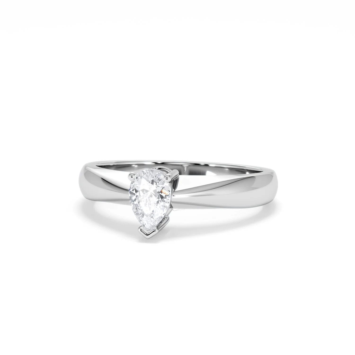 Naomi Pear Cut Lab Diamond Engagement Ring 0.50ct H/SI in 925 Silver - Image 87