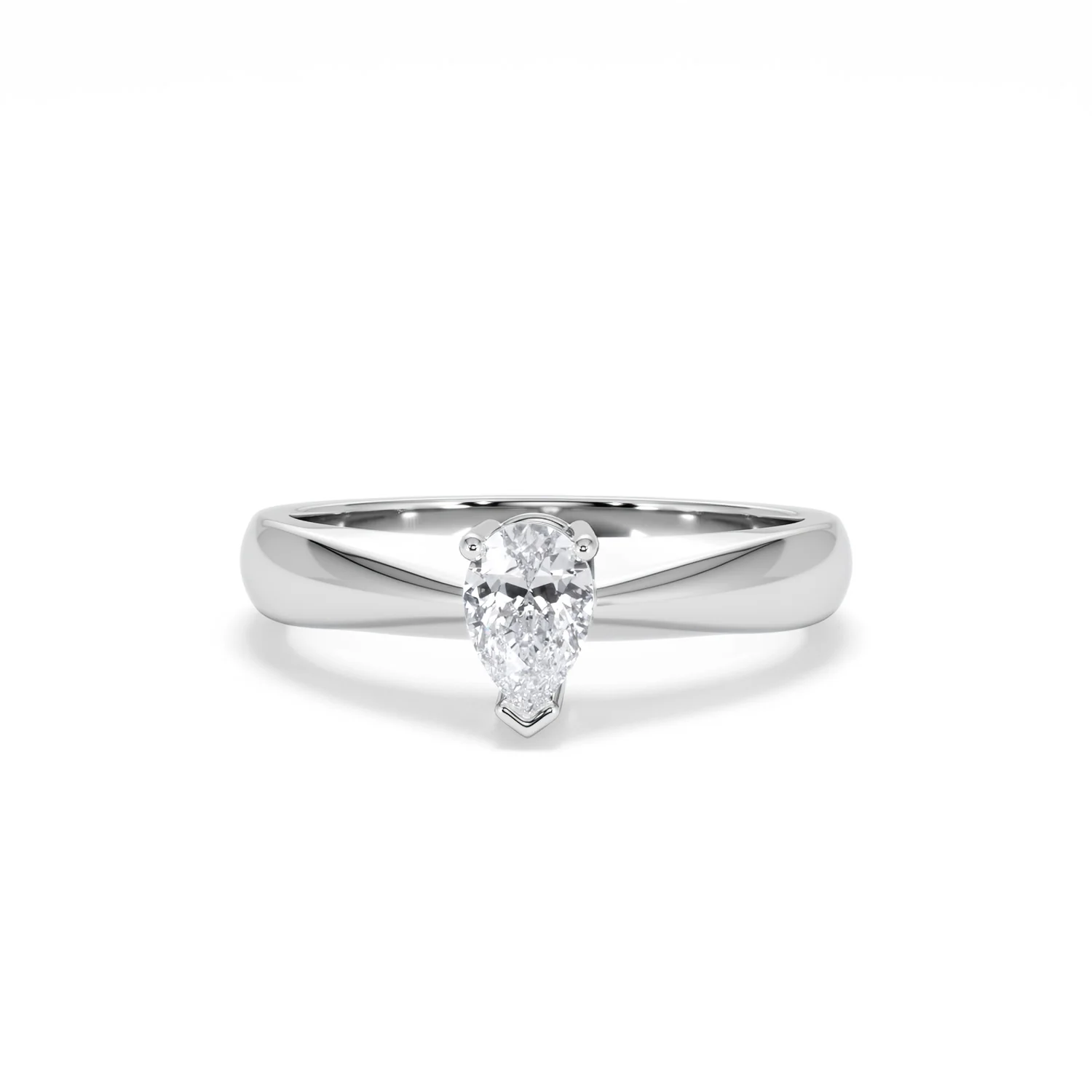 Naomi Pear Cut Lab Diamond Engagement Ring 0.50ct H/SI in 925 Silver - Image 89