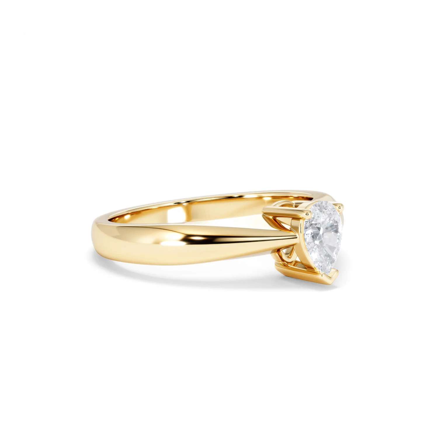 Naomi Pear Cut Lab Diamond Engagement Ring 0.50ct H/SI in 9k Gold - Image 19