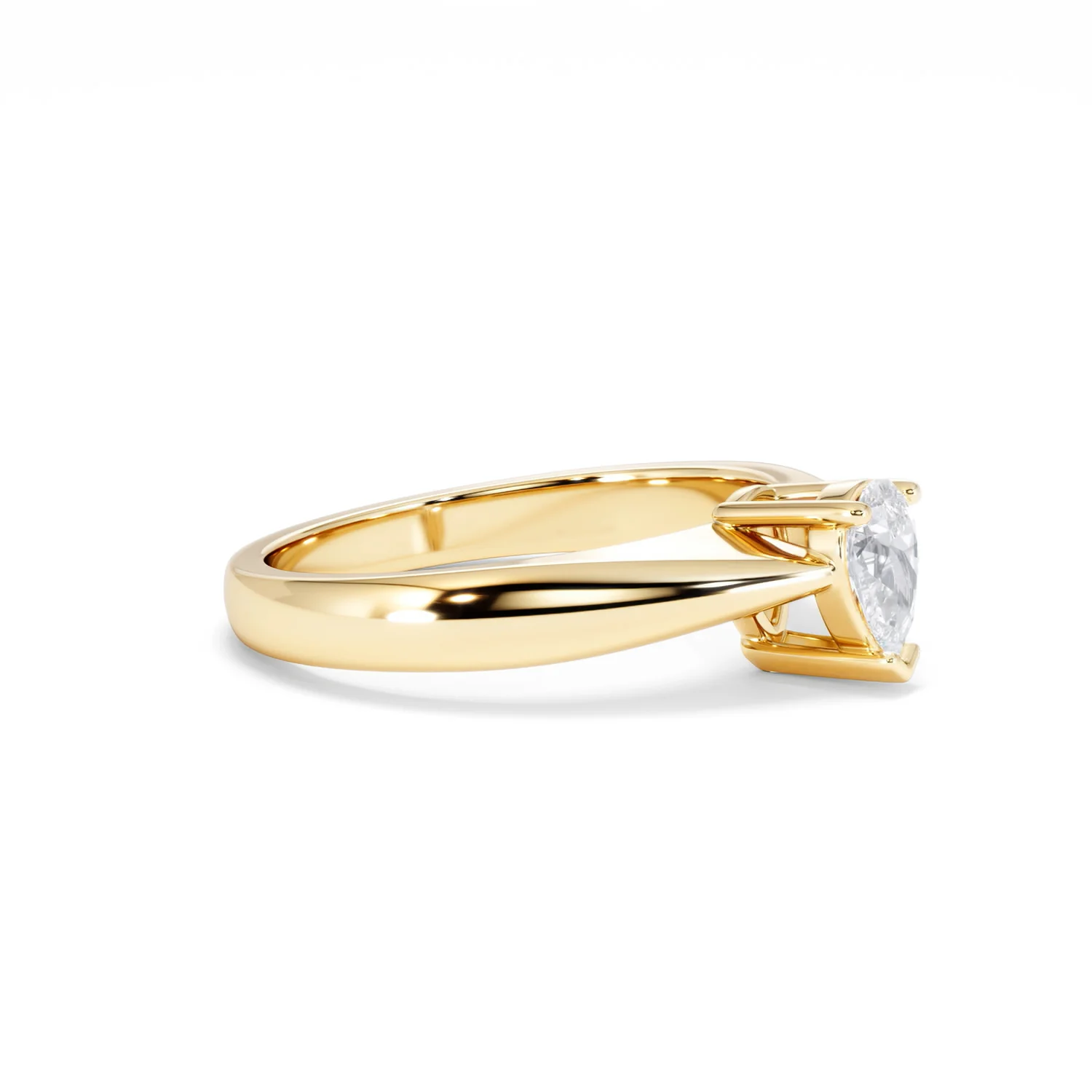 Naomi Pear Cut Lab Diamond Engagement Ring 0.50ct H/SI in 9k Gold - Image 23