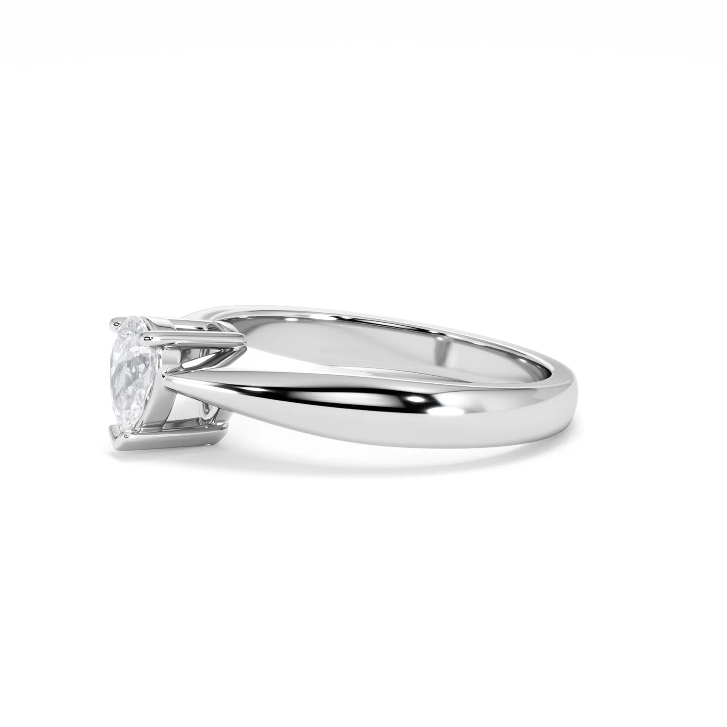 Naomi Pear Cut Lab Diamond Engagement Ring 0.50ct H/SI in 9k White Gold - Image 76