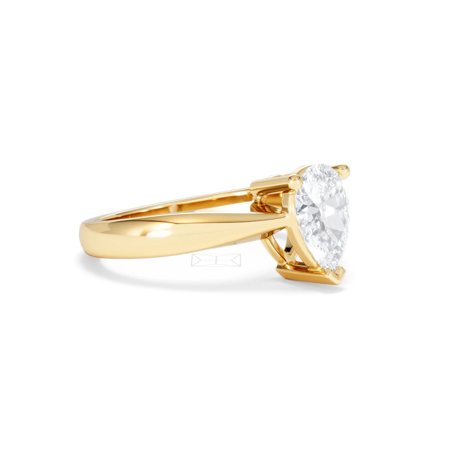 Naomi Pear Cut Lab Diamond Engagement Ring 1.00ct H/SI in 9k Gold - Image 20