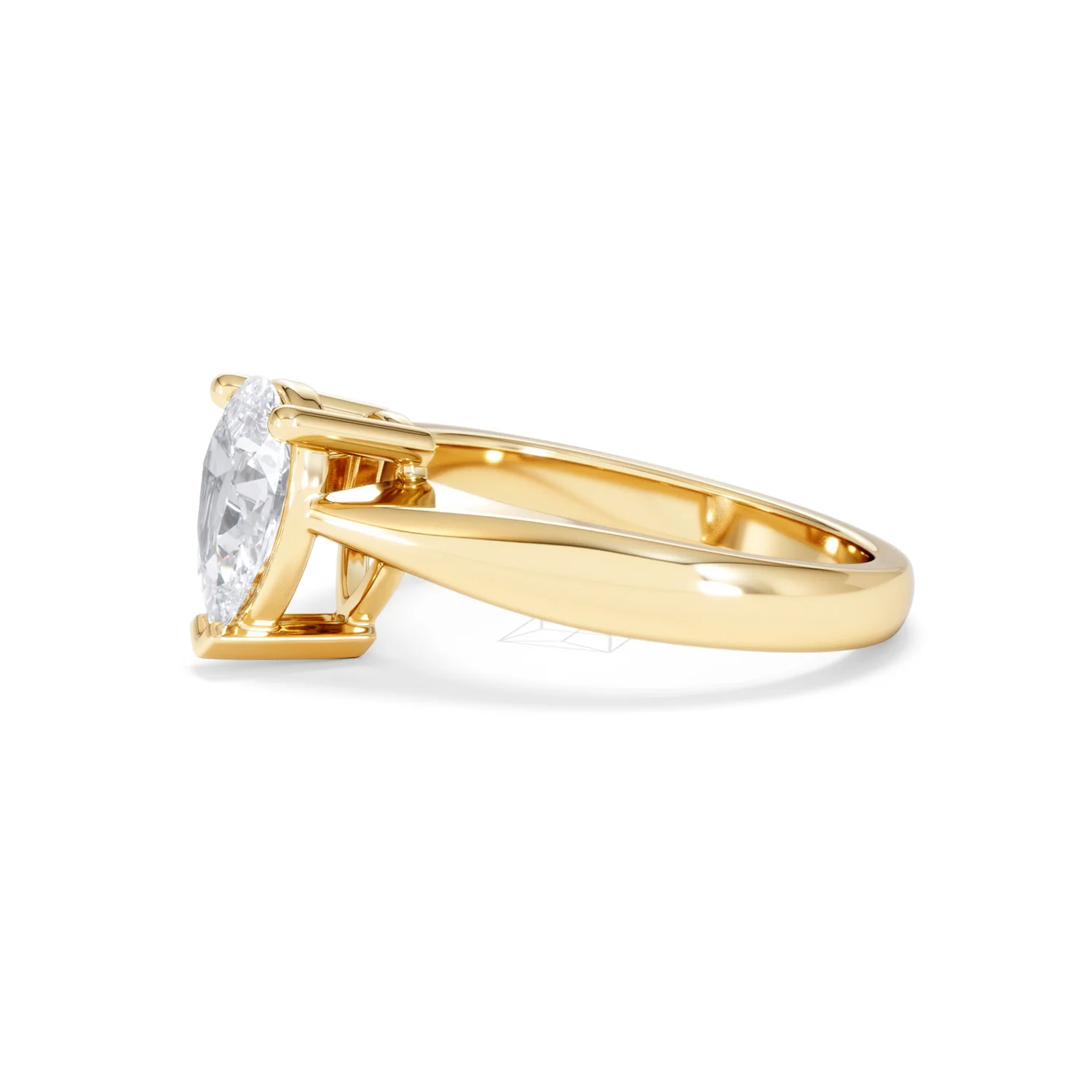 Naomi Pear Cut Lab Diamond Engagement Ring 1.00ct H/SI in 9k Gold - Image 75
