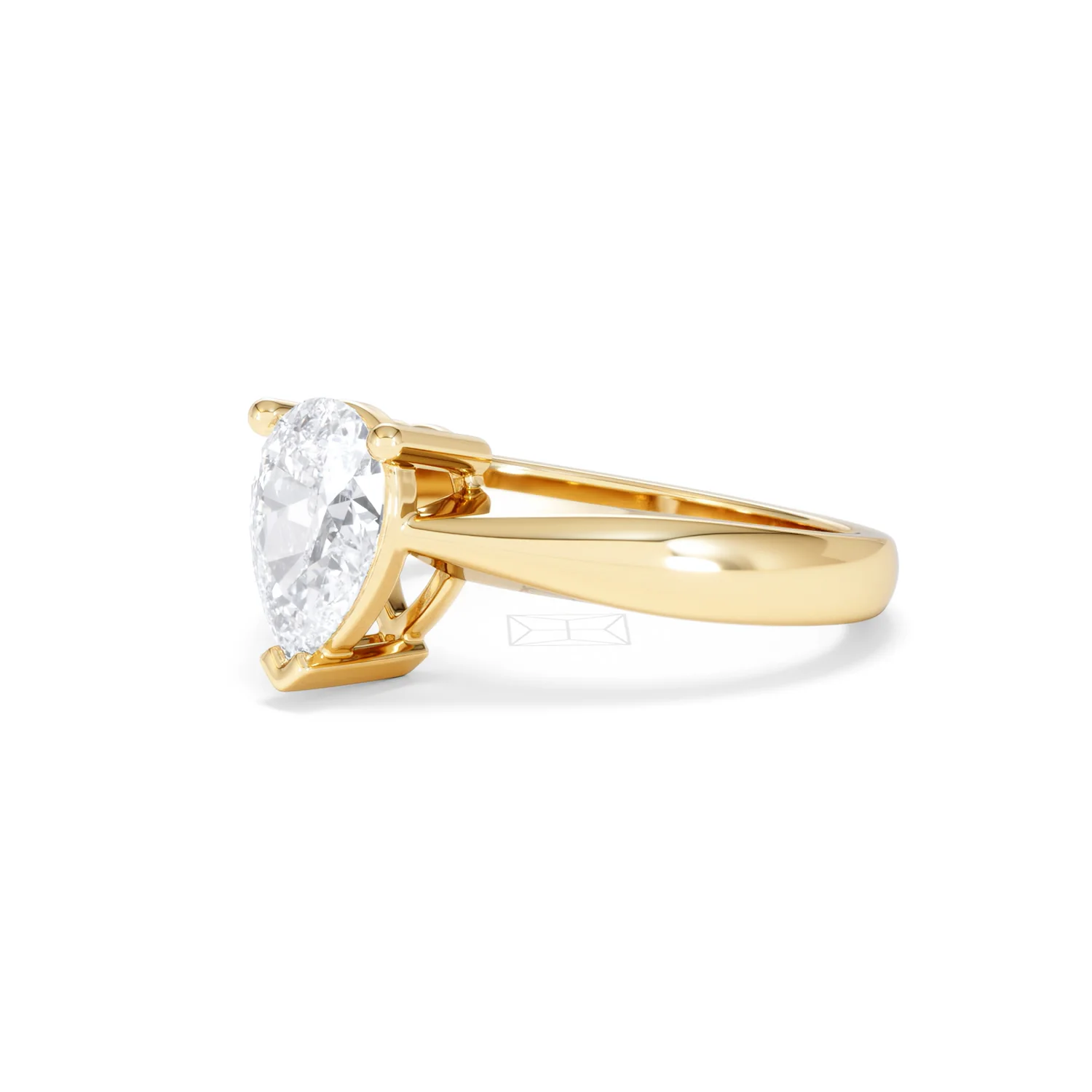 Naomi Pear Cut Lab Diamond Engagement Ring 1.00ct H/SI in 9k Gold - Image 80