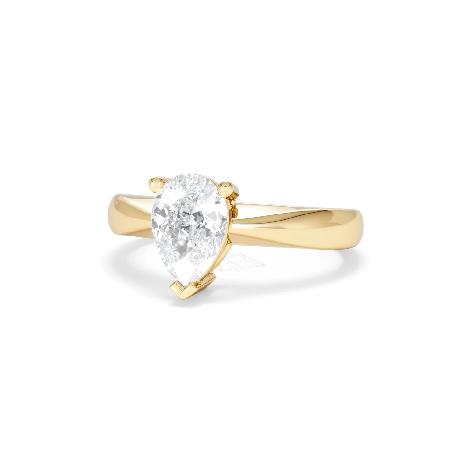Naomi Pear Cut Lab Diamond Engagement Ring 1.00ct H/SI in 9k Gold - Image 86