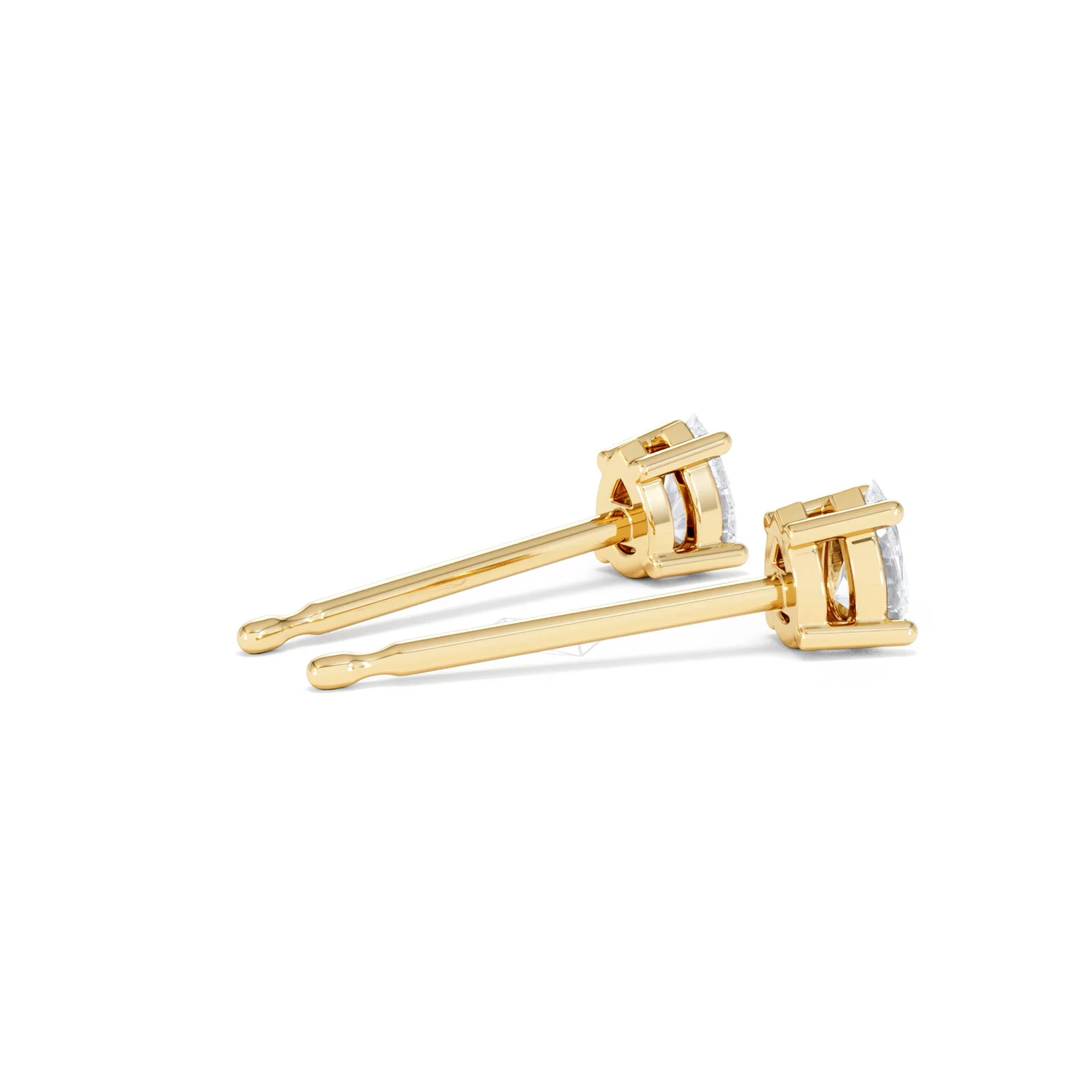 Naomi Pear Cut Lab Diamond Stud Earrings 0.30ct H/SI in 18k Gold Vermeil - Image 36