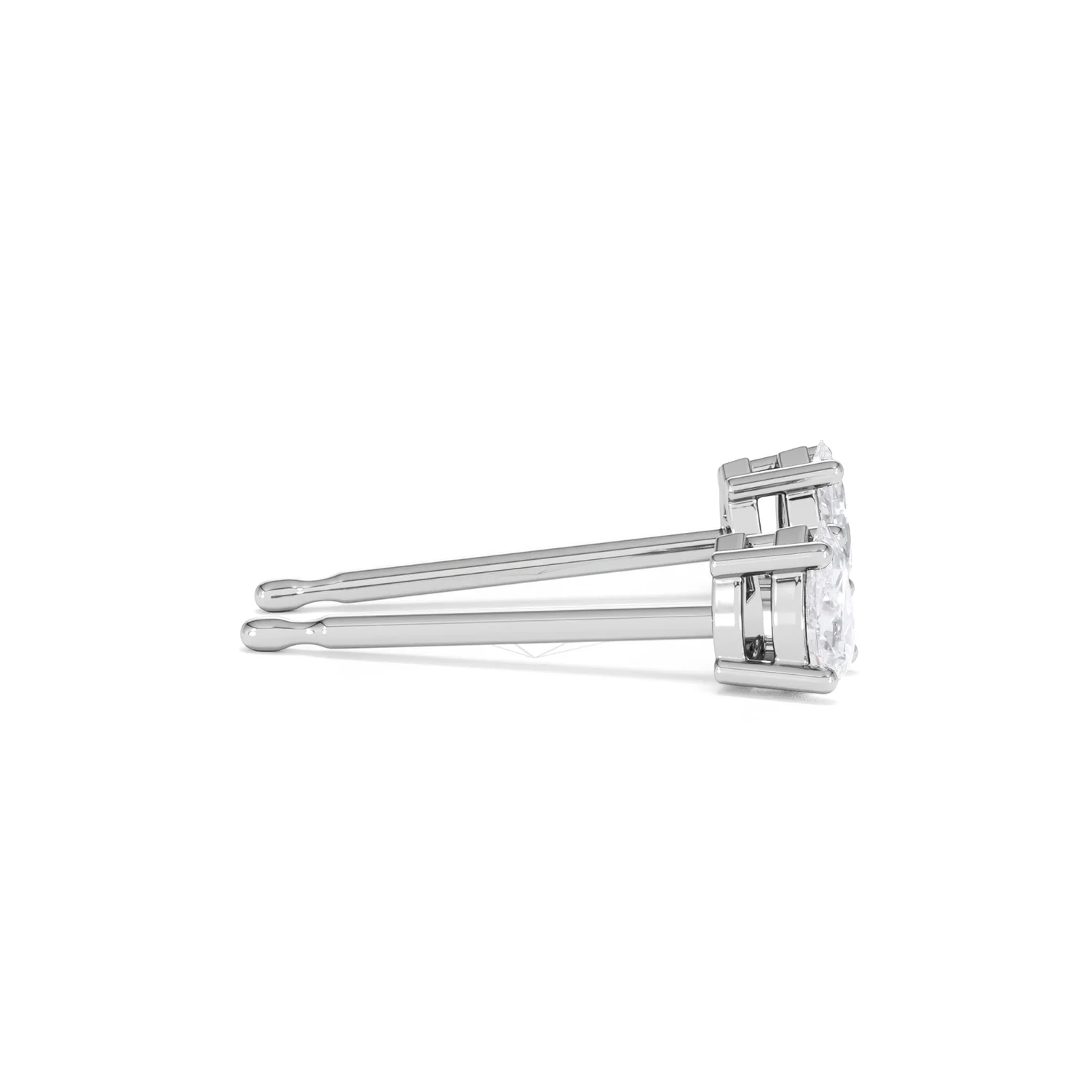 Naomi Pear Cut Lab Diamond Stud Earrings 0.30ct H/SI in 925 Silver - Image 29