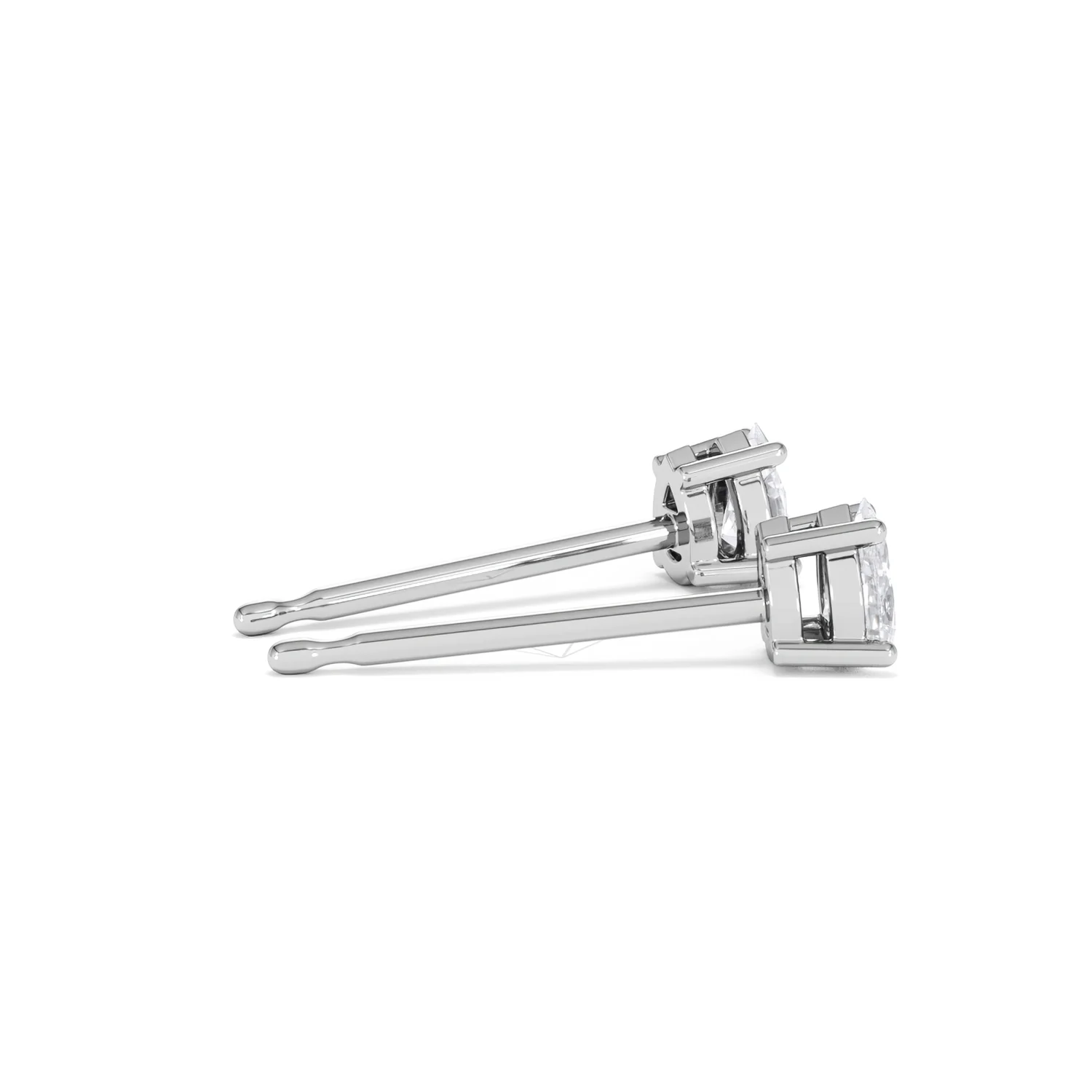 Naomi Pear Cut Lab Diamond Stud Earrings 0.30ct H/SI in 925 Silver - Image 33