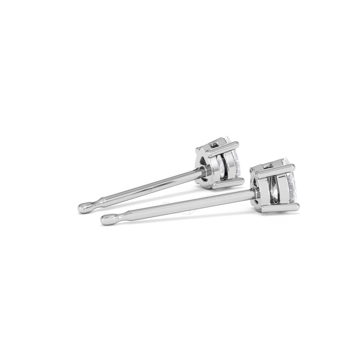 Naomi Pear Cut Lab Diamond Stud Earrings 0.30ct H/SI in 925 Silver - Image 36