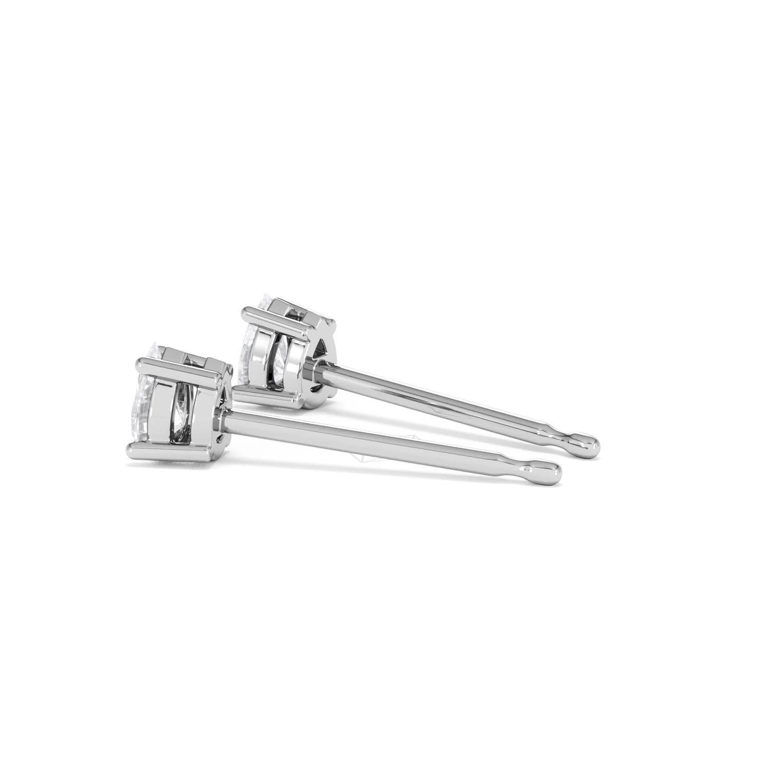 Naomi Pear Cut Lab Diamond Stud Earrings 0.30ct H/SI in 925 Silver - Image 64