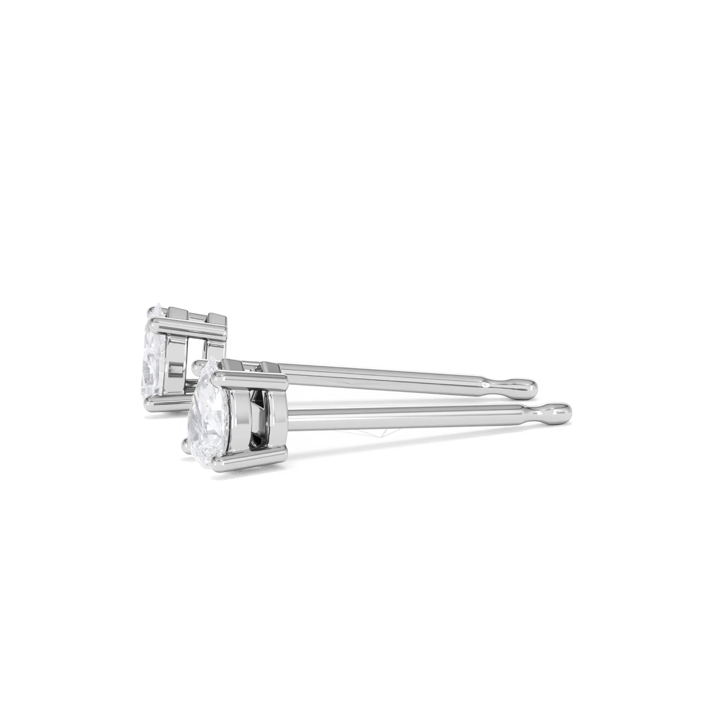 Naomi Pear Cut Lab Diamond Stud Earrings 0.30ct H/SI in 925 Silver - Image 73